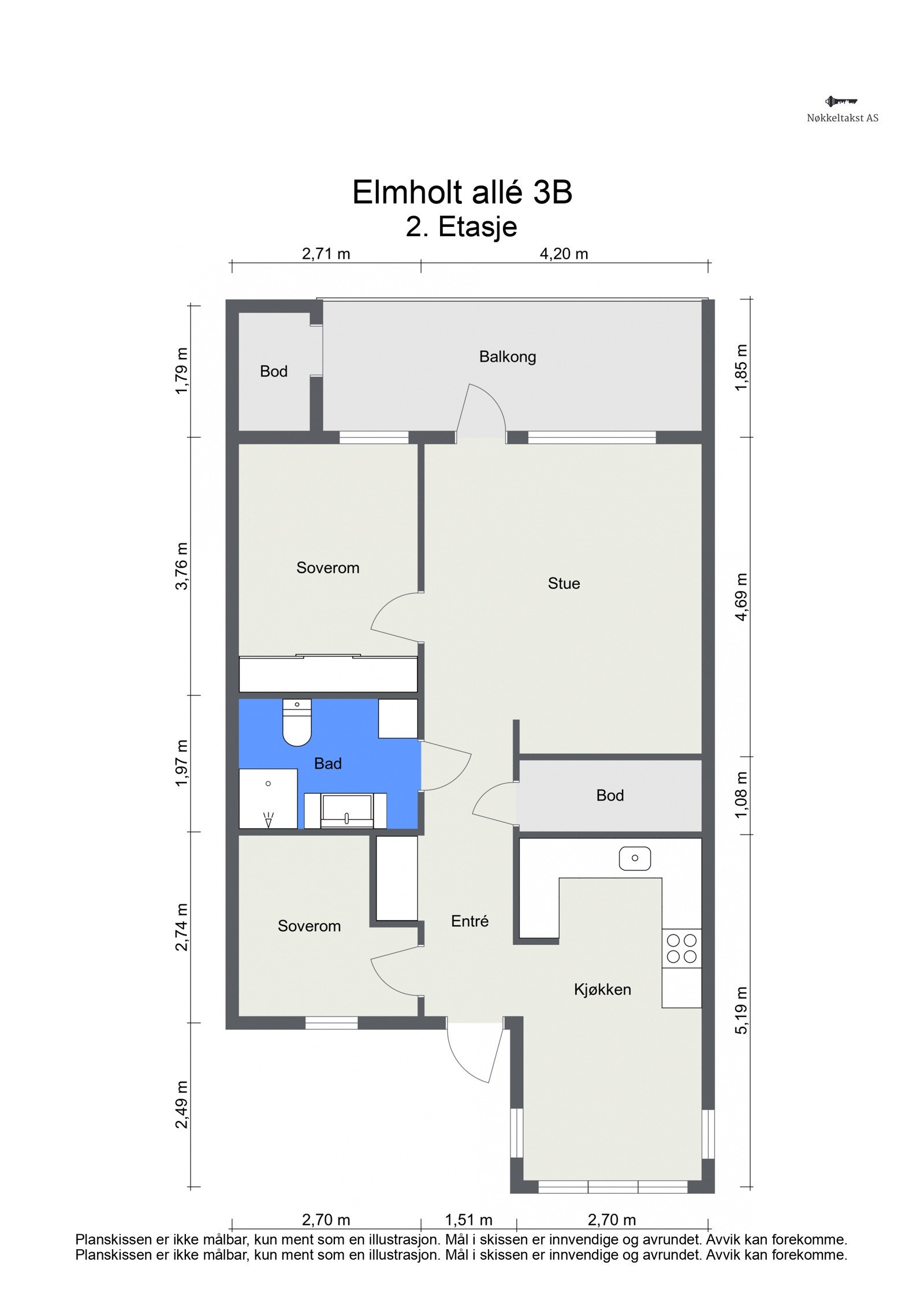 Plantegning 2. etasje Galleribilde