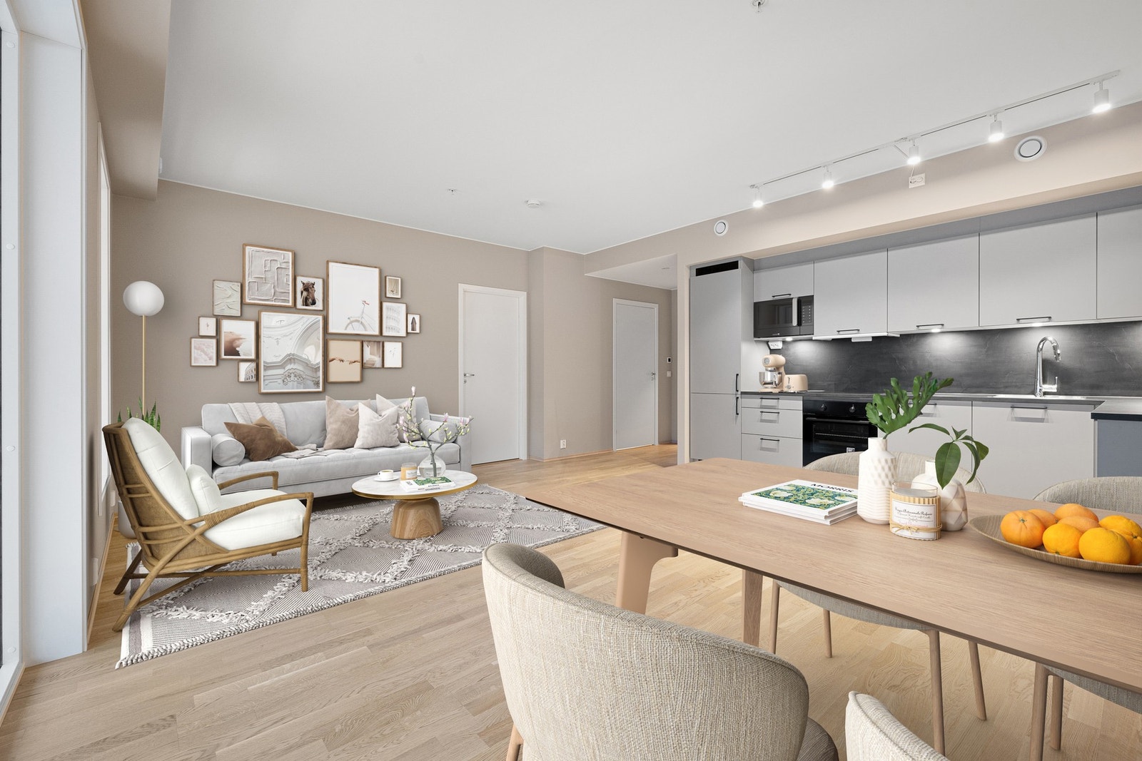 EiendomsMegler1 har gleden av å presentere en moderne 4-roms leilighet med med en åpen og god planløsning. Galleribilde