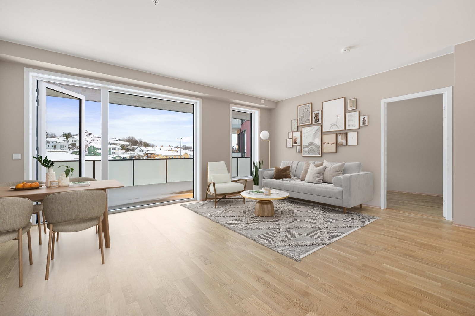 Den gode planløsningen åpner for gode møbleringsmuligheter. Galleribilde