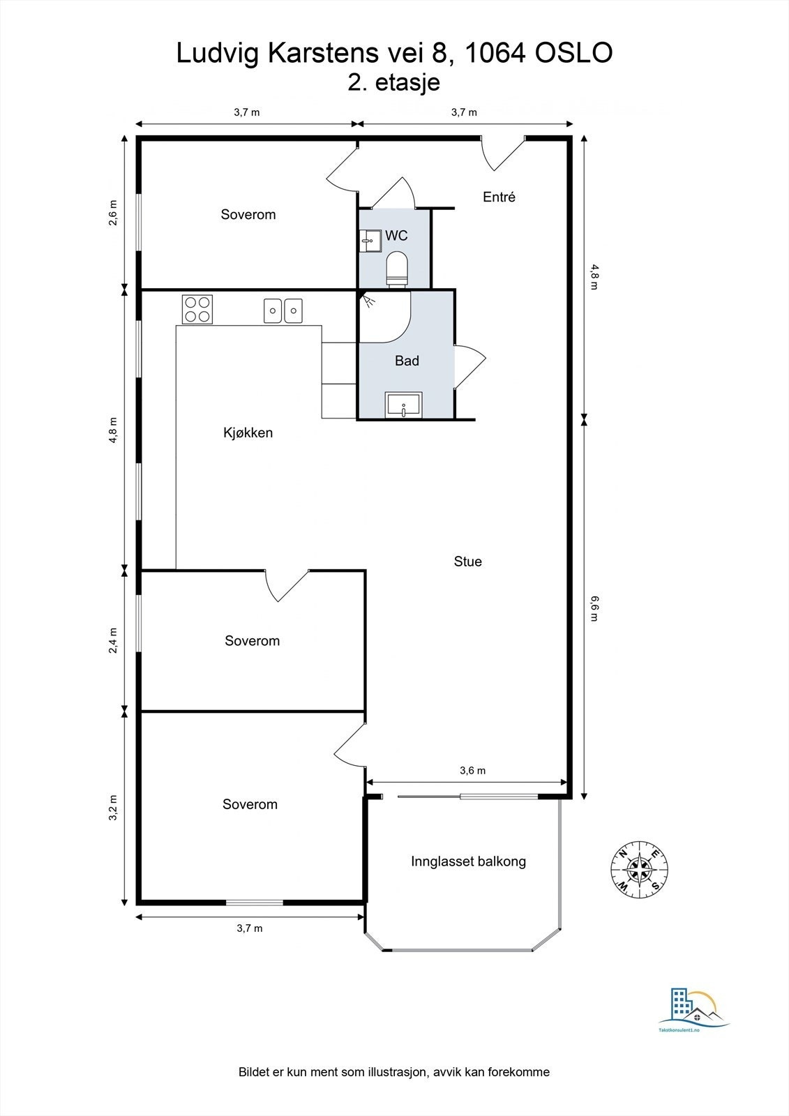 Plantegning av leiligheten! Galleribilde
