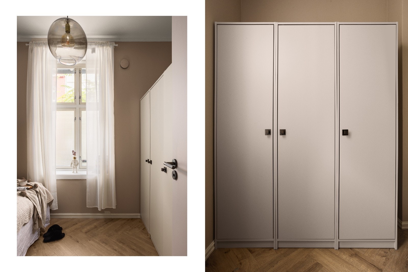 Det er ordentlig bra med skap på soverommet. Galleribilde