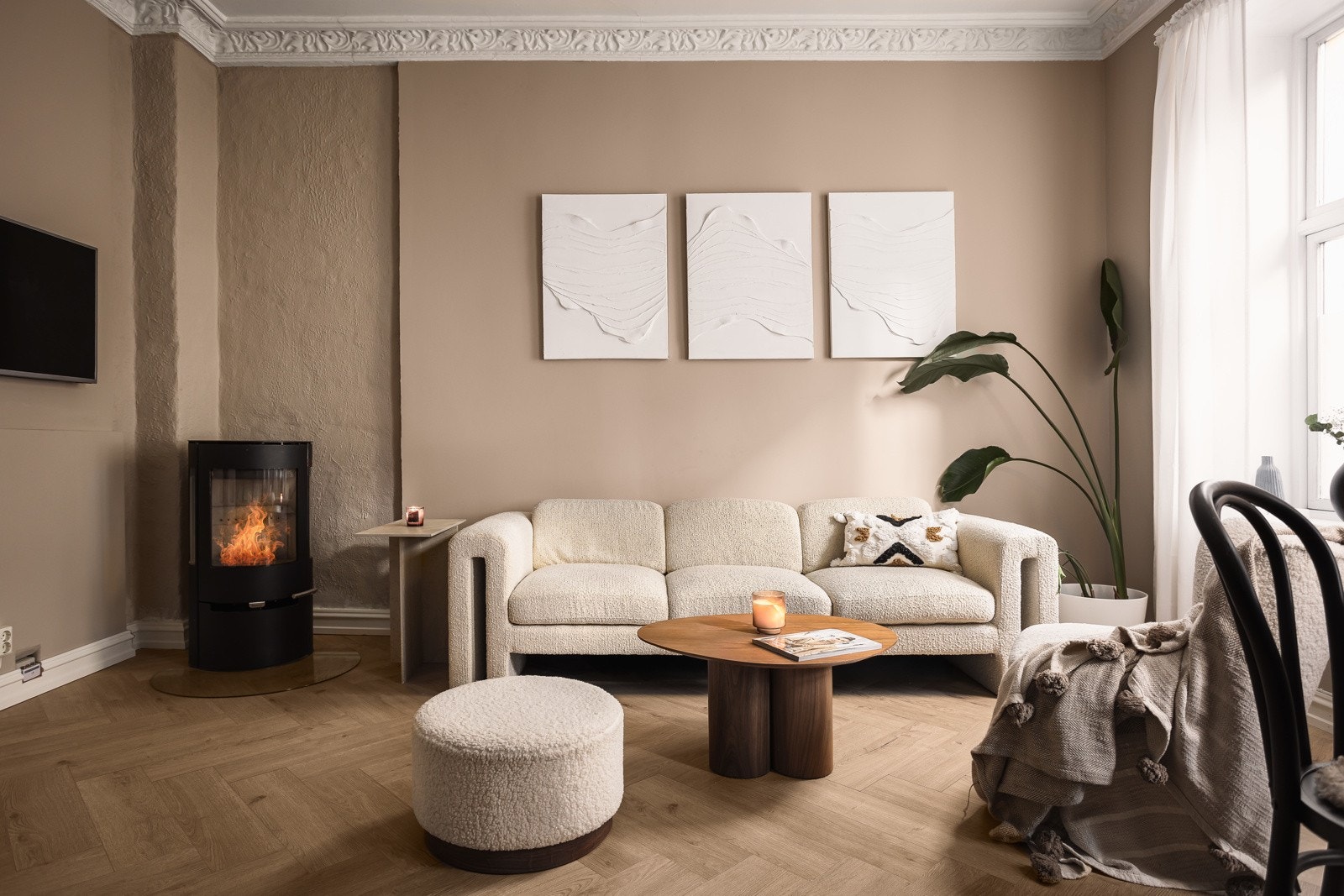 Alle flater, utenom på badet, ble pusset opp i 2024. Galleribilde