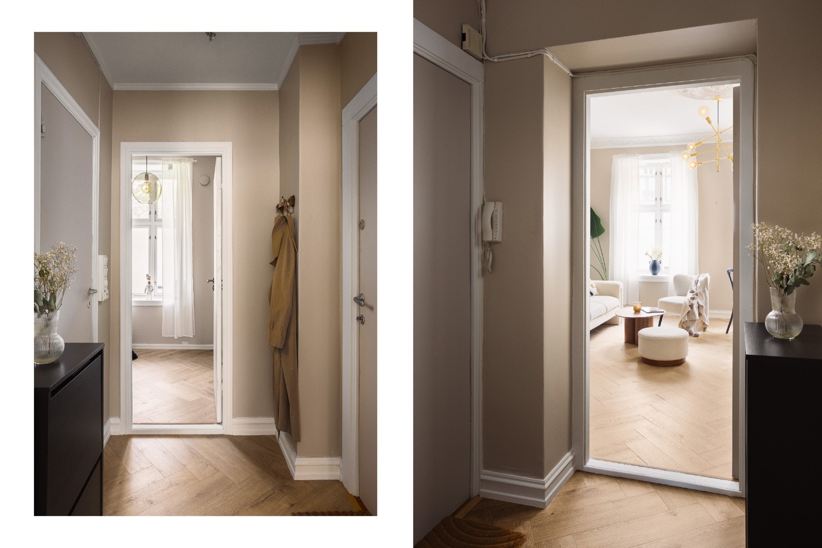 Gangen har plass til skuffer og skap. Og så er den skikkelig fin! Galleribilde