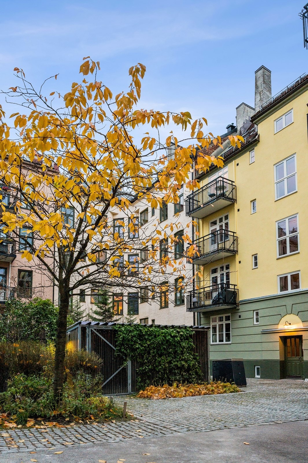 Rolig og idyllisk uteareal. Galleribilde