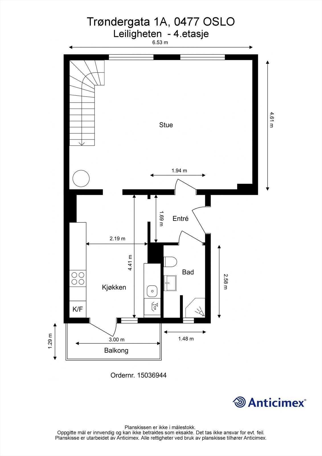 Plantegning 4. etasje. Galleribilde
