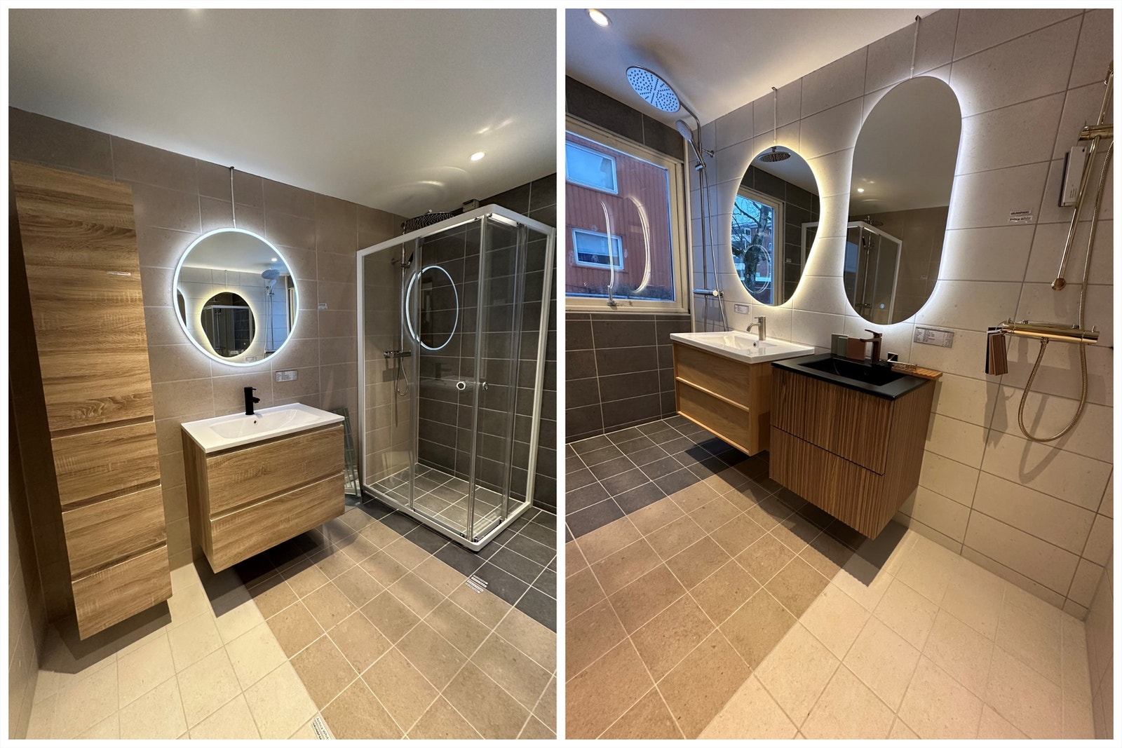 Eksempelbilde 2: Det er muligheter for tilvalg på både fliser og innredning. Dette må dekkes av den enkelte. Galleribilde