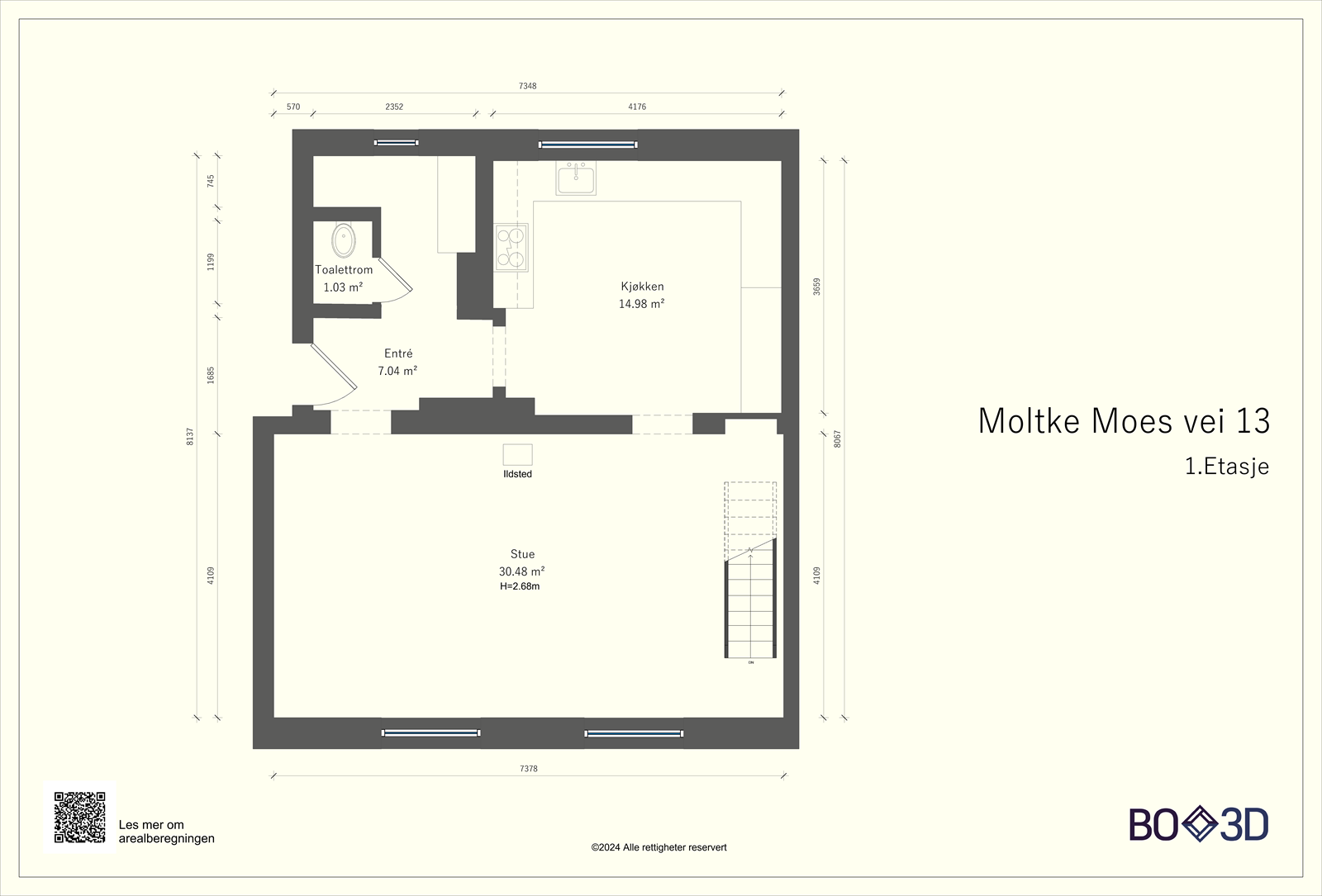 Plantegning 1. etasje. Galleribilde