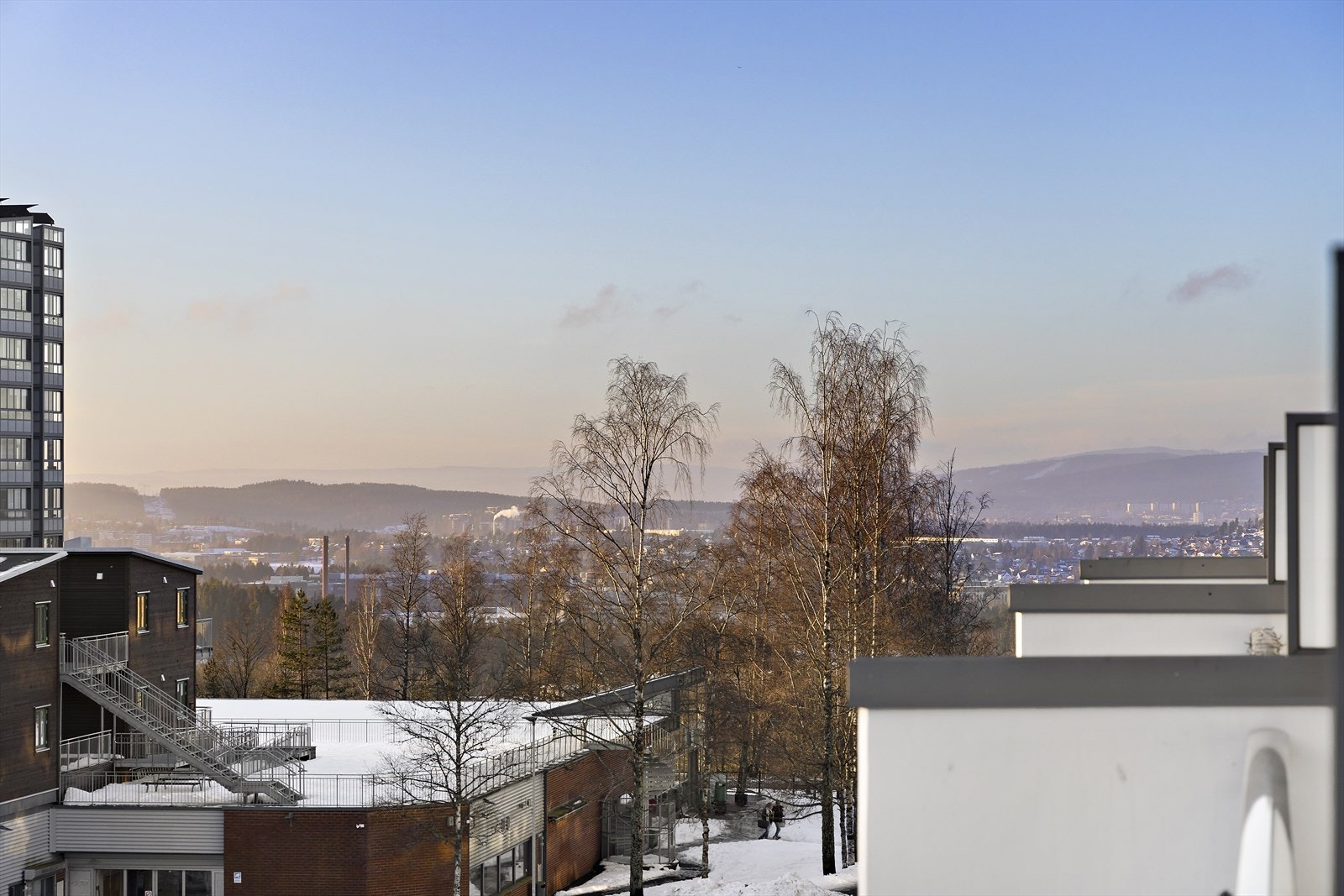 Flott utsikt fra terrassen Galleribilde