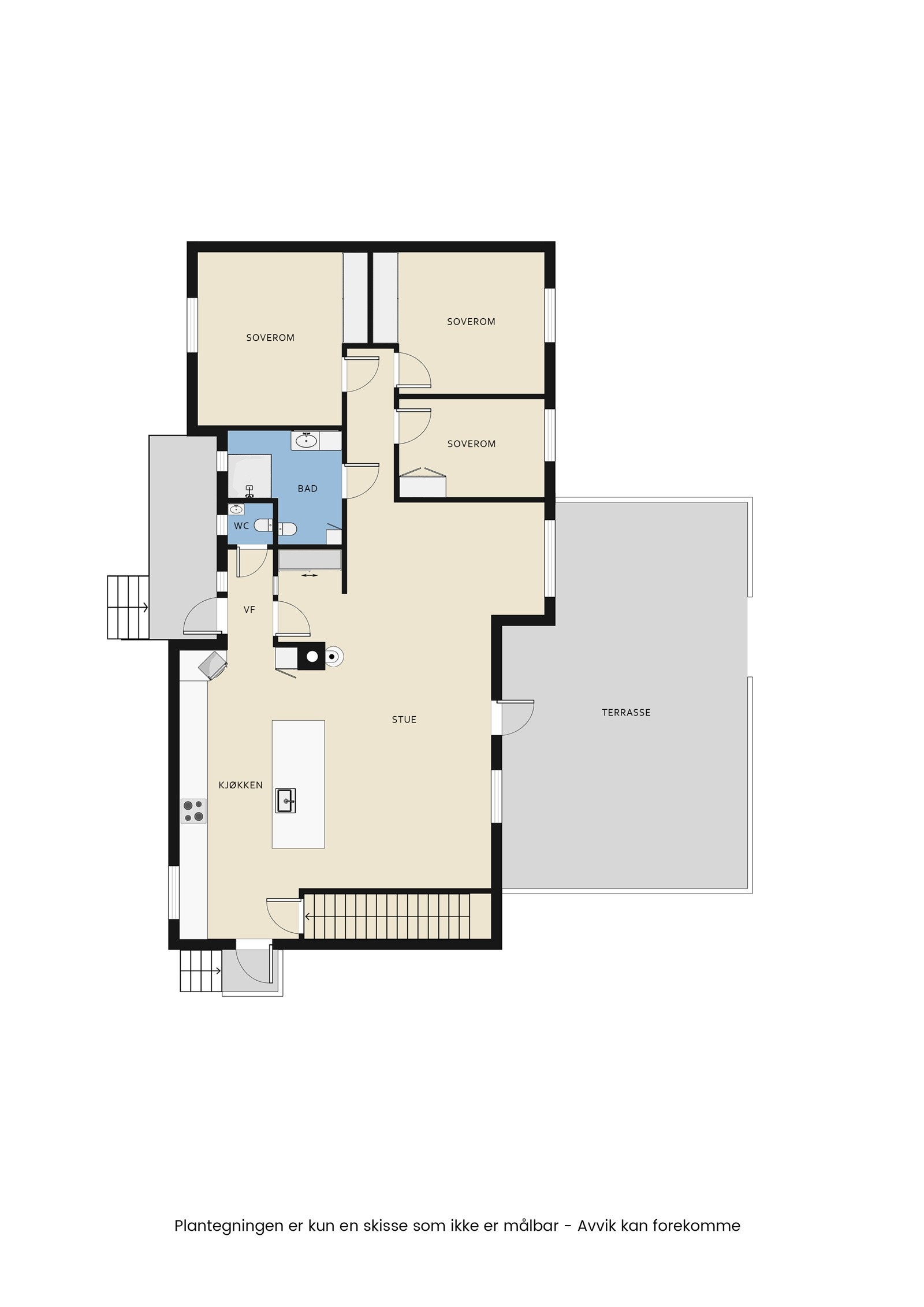 Plantegning første etasje Galleribilde