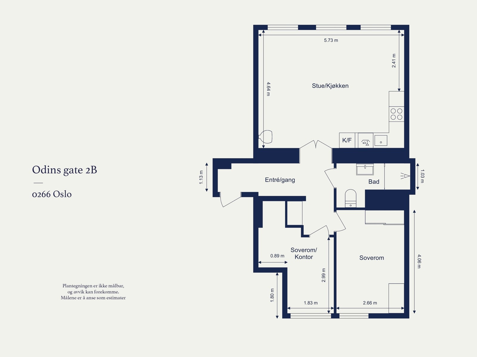 Leiligheten har en praktisk planløsning i en høy 1. etasje med ingen/lite innsyn. Galleribilde