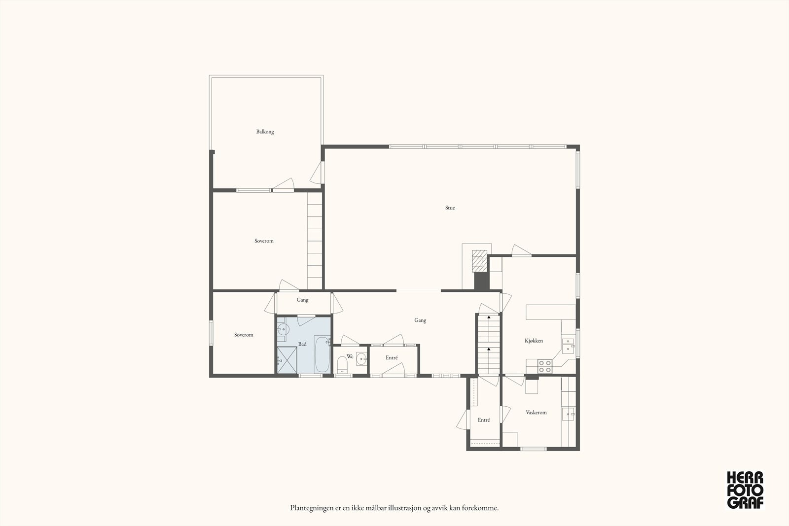 Plantegning for hovedetasjen Galleribilde