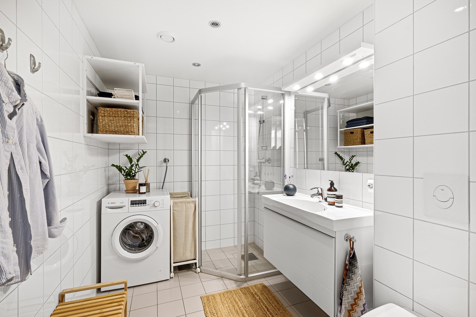 Helfliset bad vannbåren varme i gulv Galleribilde