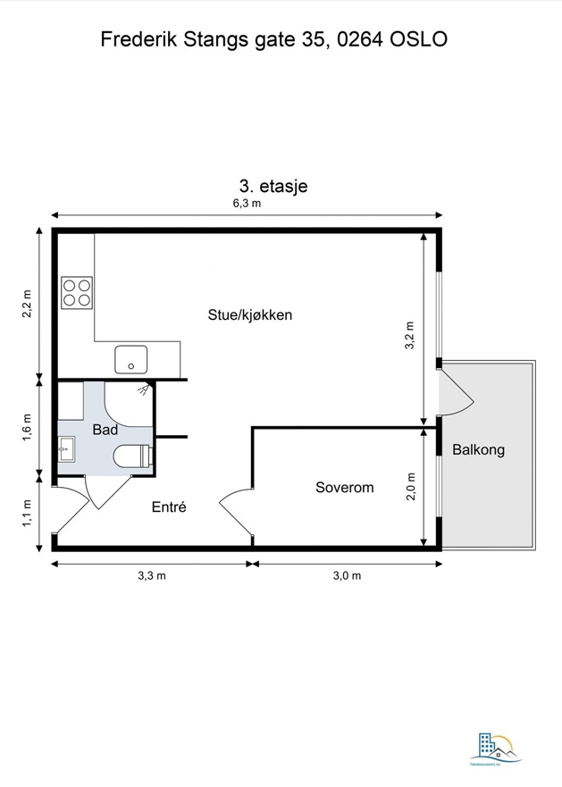 Oppmålt plantegning. Galleribilde