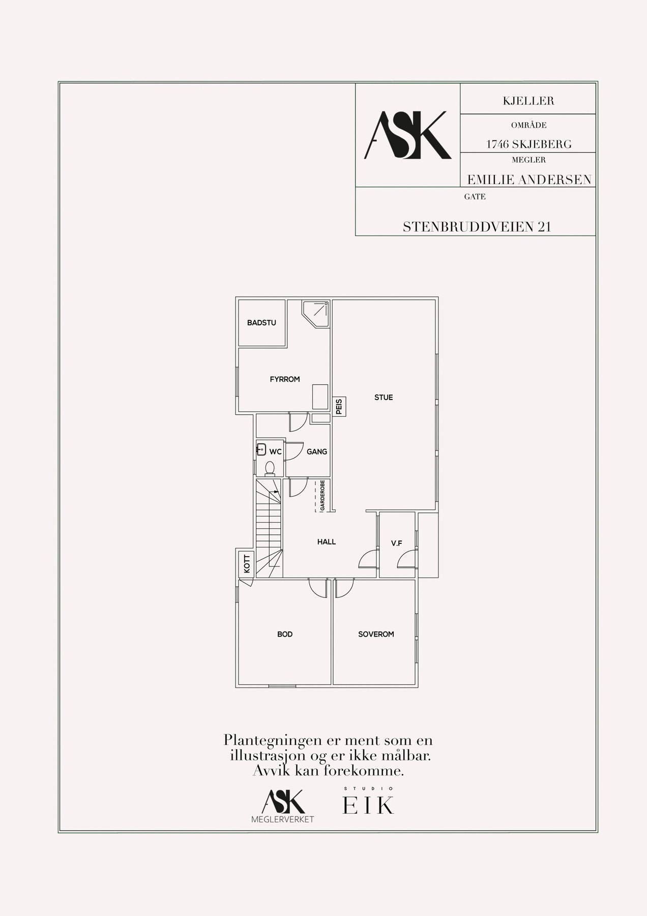 Plantegning kjeller Galleribilde
