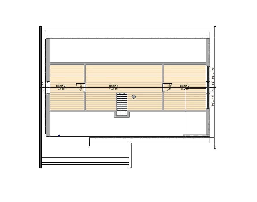 Plantegning hemsetasje Galleribilde