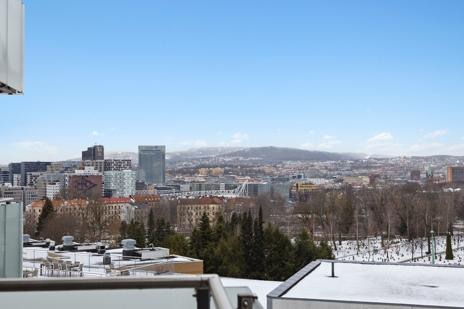 Fantastisk utsikt mot Oslo sentrum. Galleribilde
