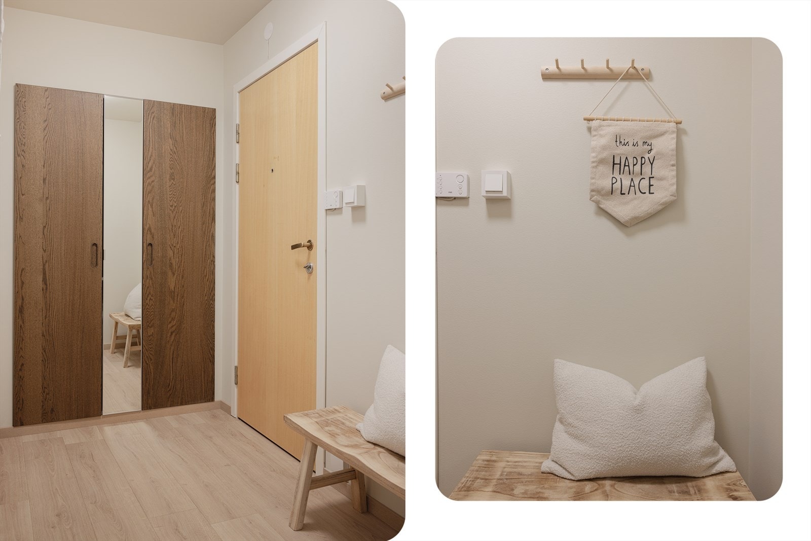 Gulvet består av et flott 1-stavs laminat gulv som er gjennomgående for hele boligen. Galleribilde