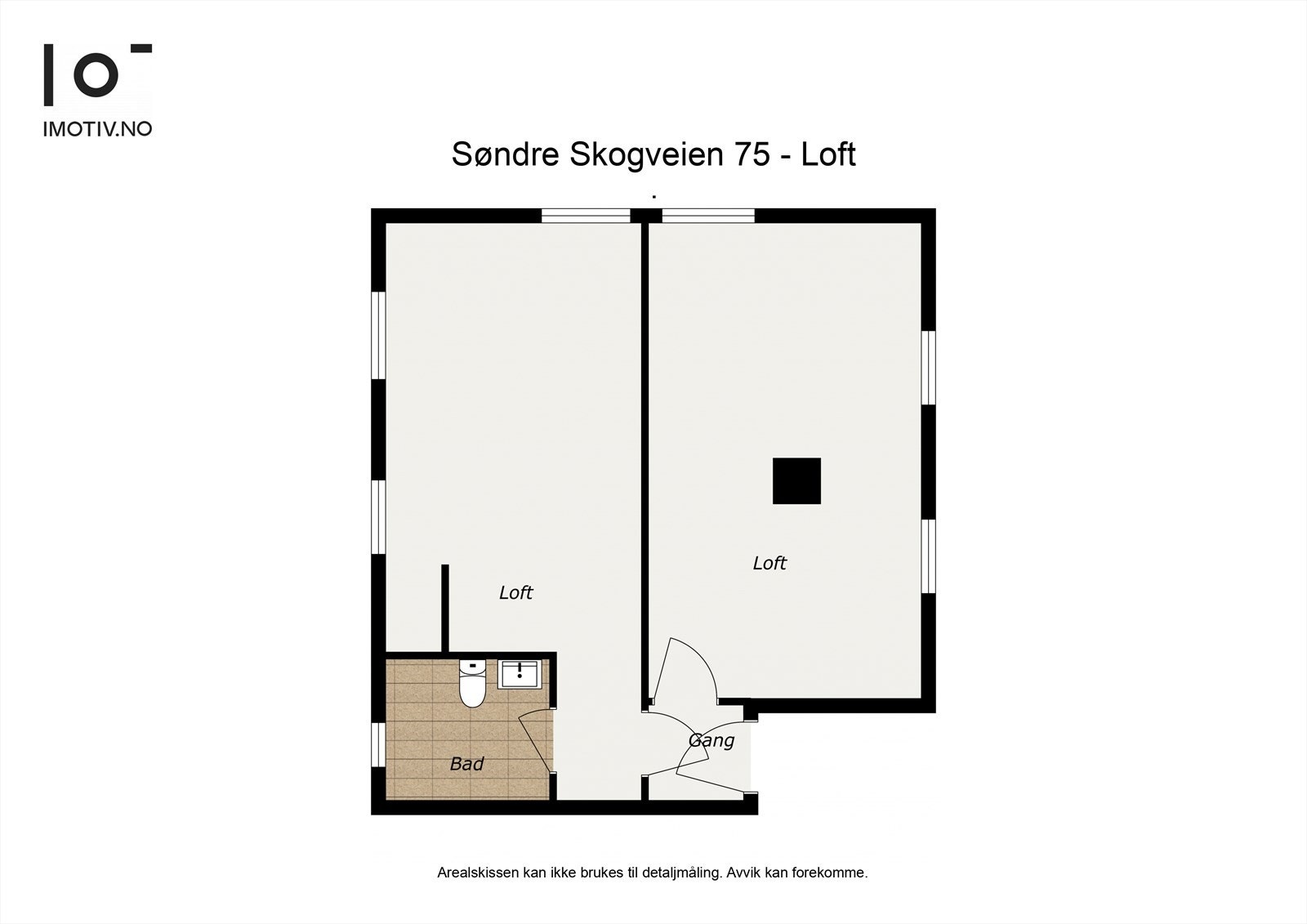 - Planløsning av disponibelt loftsareal - Galleribilde