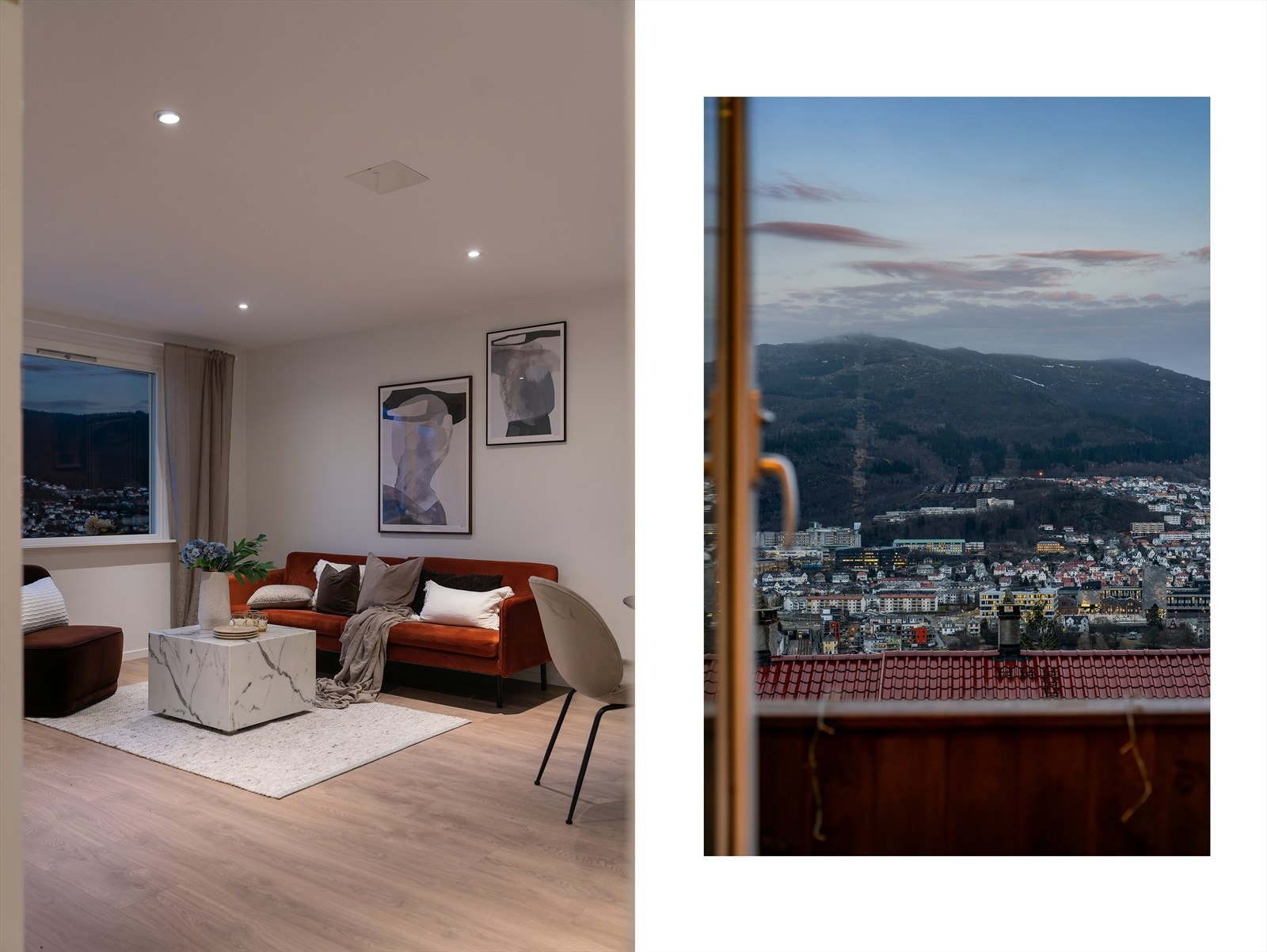 - Opplev den fantastiske utsikten også en avslappende kveld fra sofaen - Galleribilde