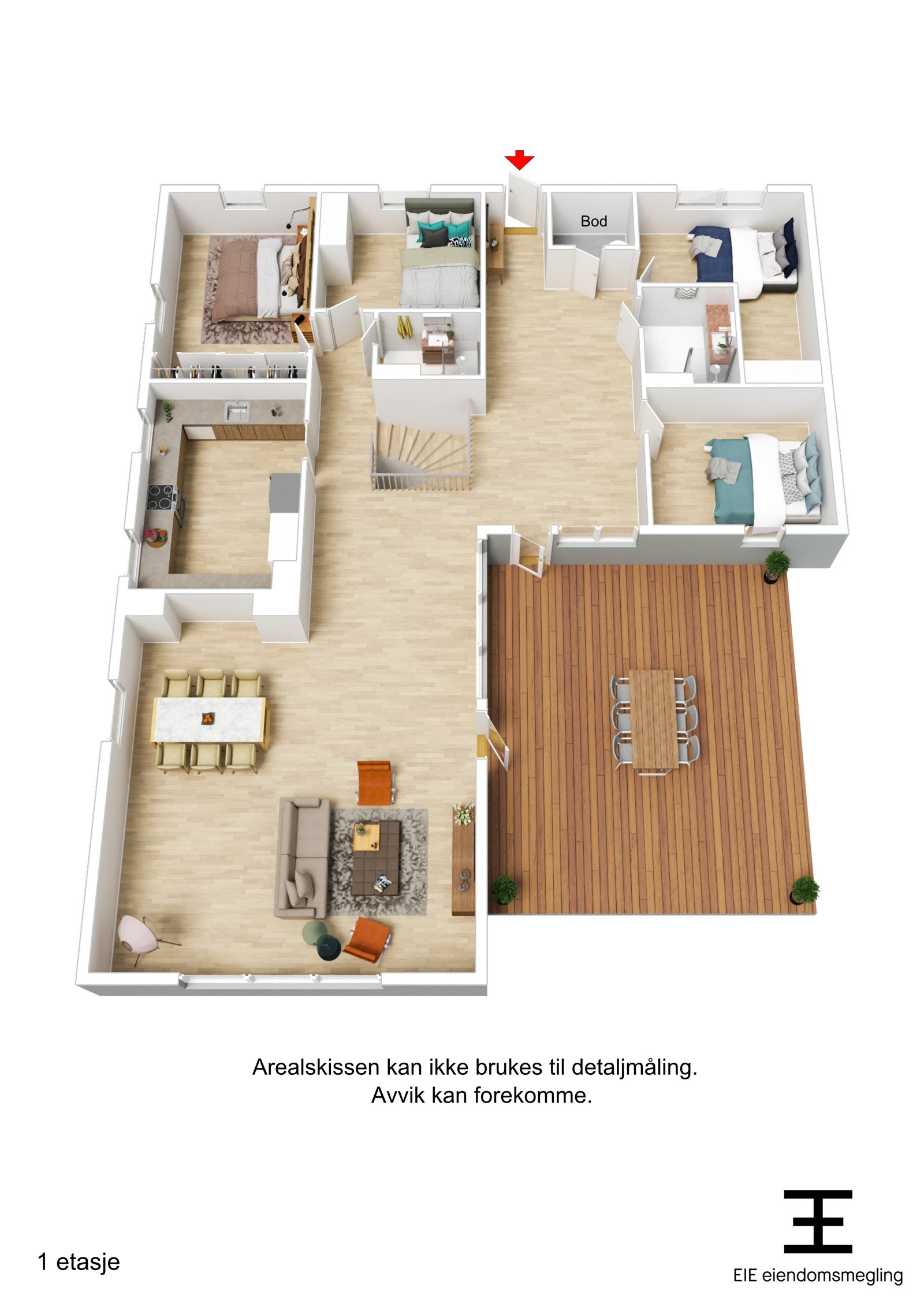 Plantegning første etasje Galleribilde