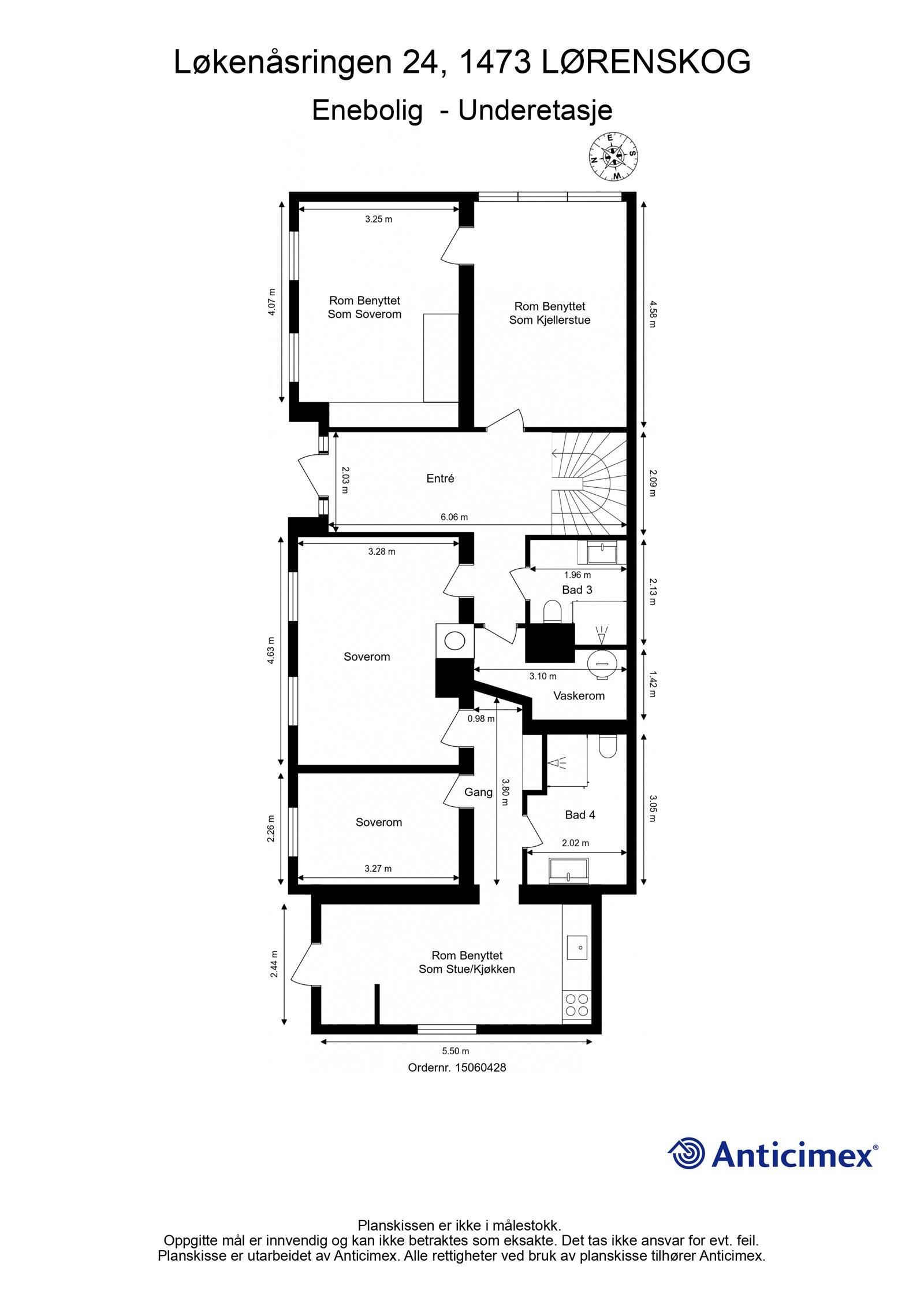 Plantegning underetasje Galleribilde