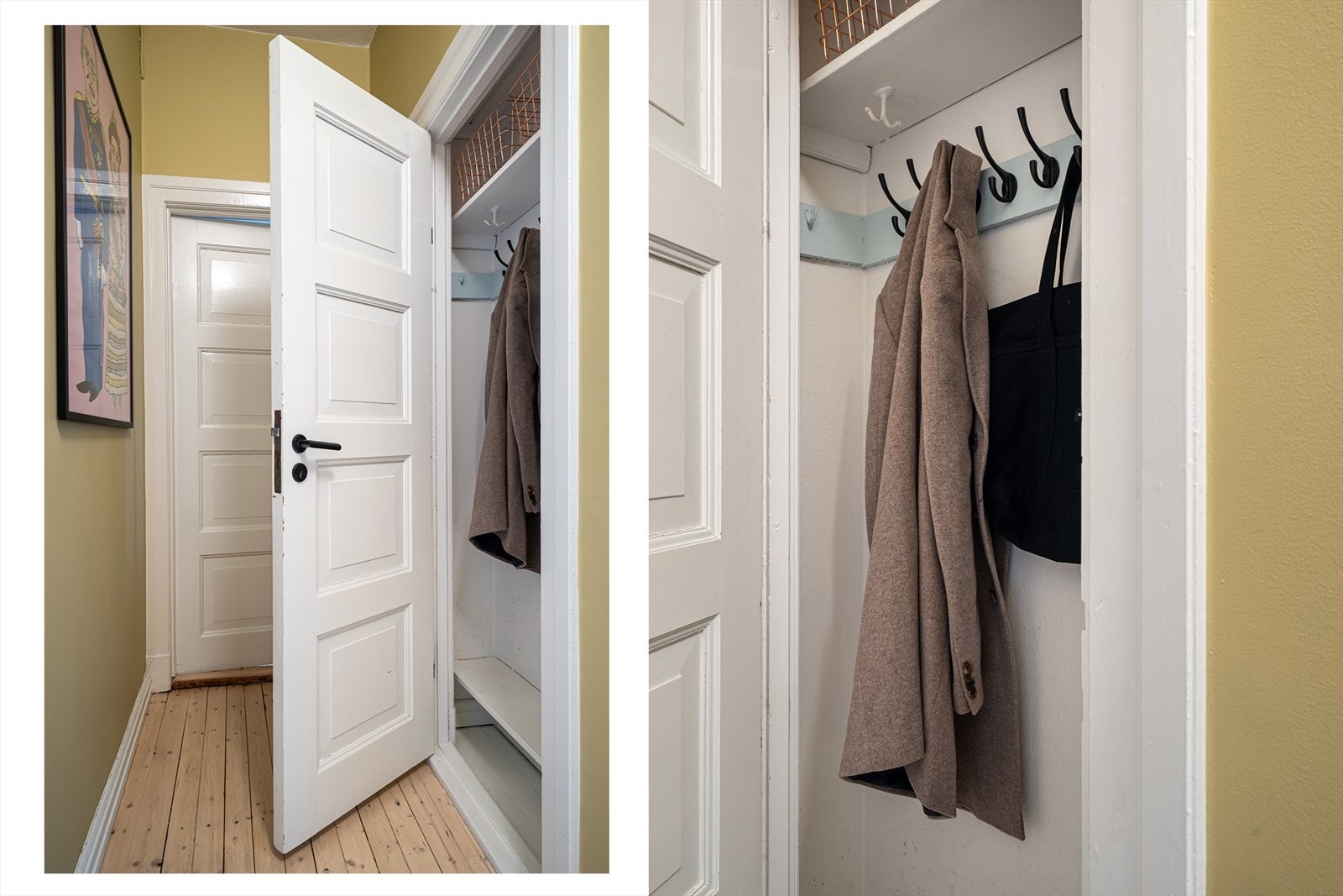 I entréen har du plass til oppheng av yttertøy og enkel tilgang til en praktisk innvendig bod med god oppbevaringsplass. Galleribilde