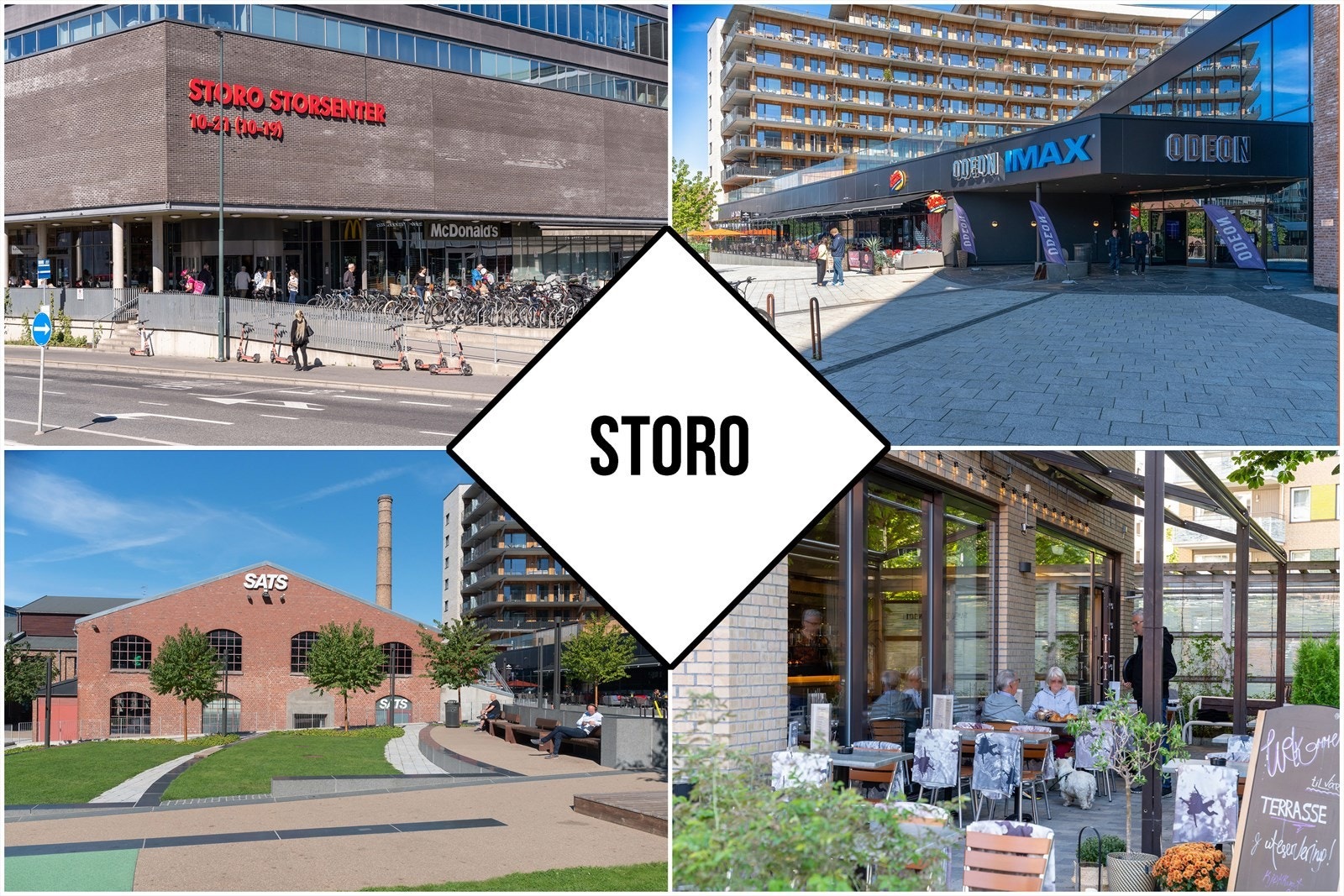 Det er ikke rart at Nydalen er så populært. I gangavstand finner vi bl.a også Oslos største kjøpesenter og den fantastiske storkinoen Odeon med flere kinosaler.
I tillegg er jo Nydalen nesten en liten by i selve byen. Galleribilde