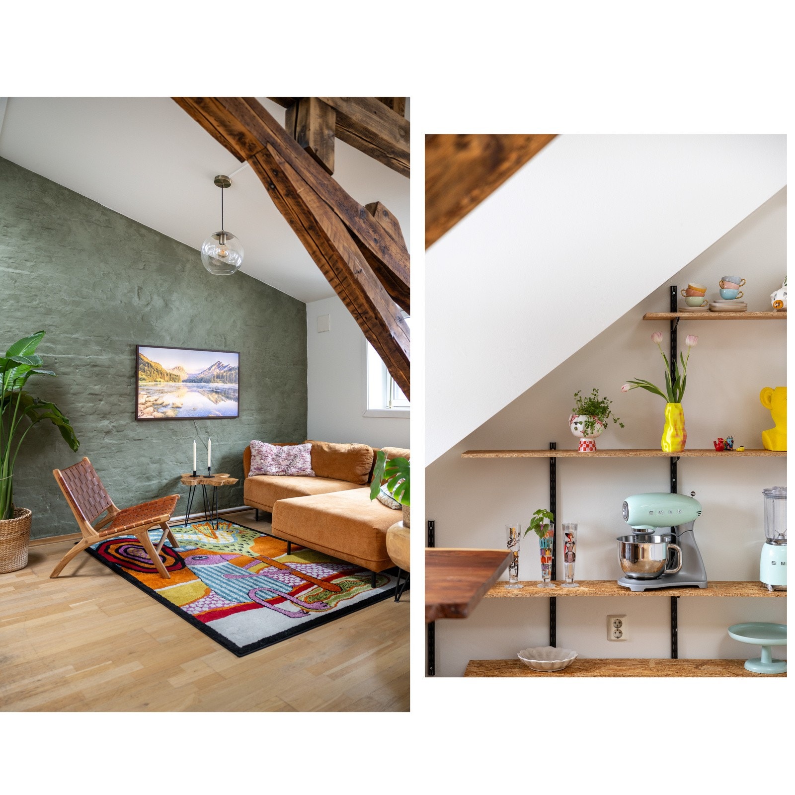 Store deler av leiligheten ble malt i 2024/2025. Galleribilde