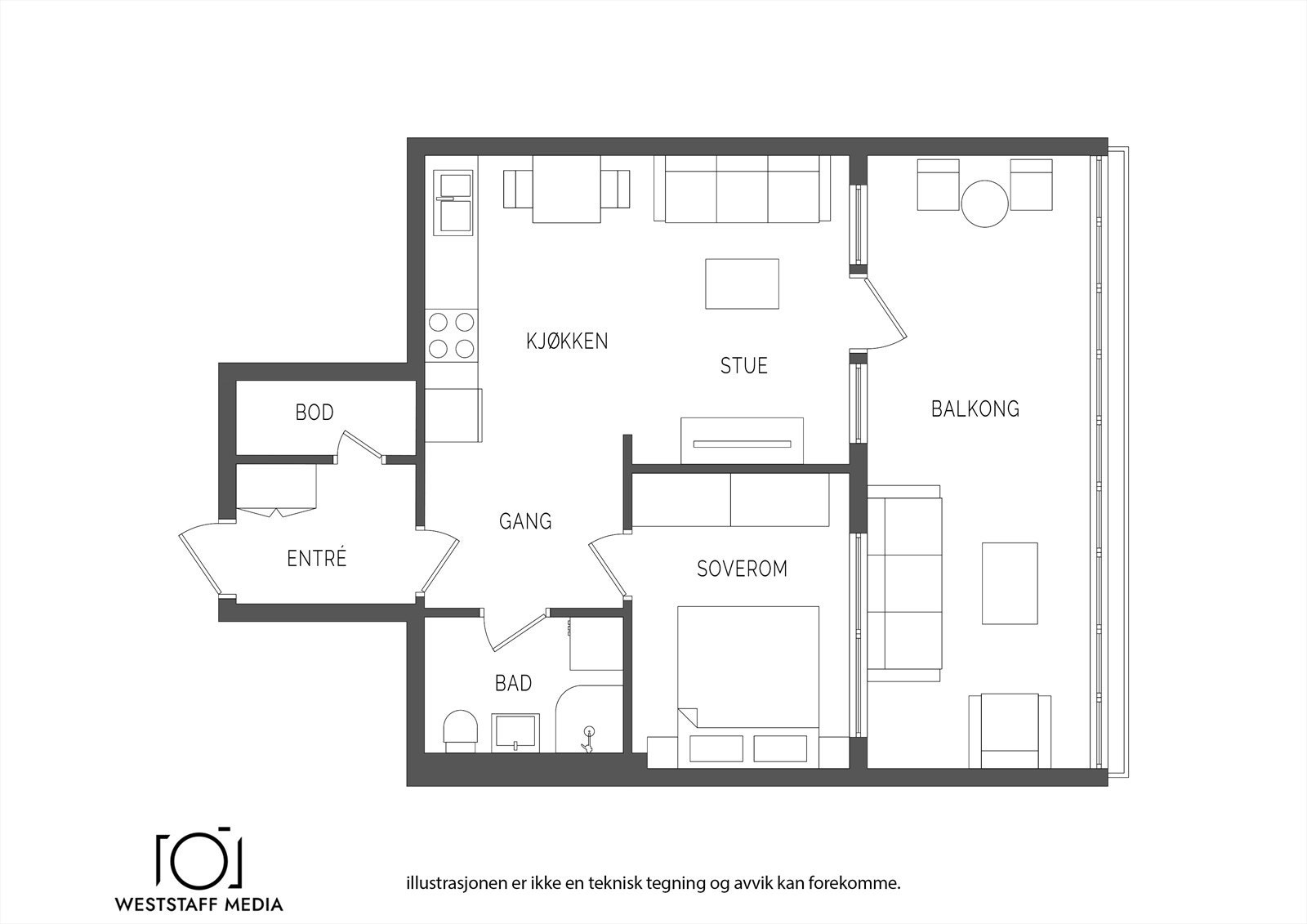 Planskisse Galleribilde