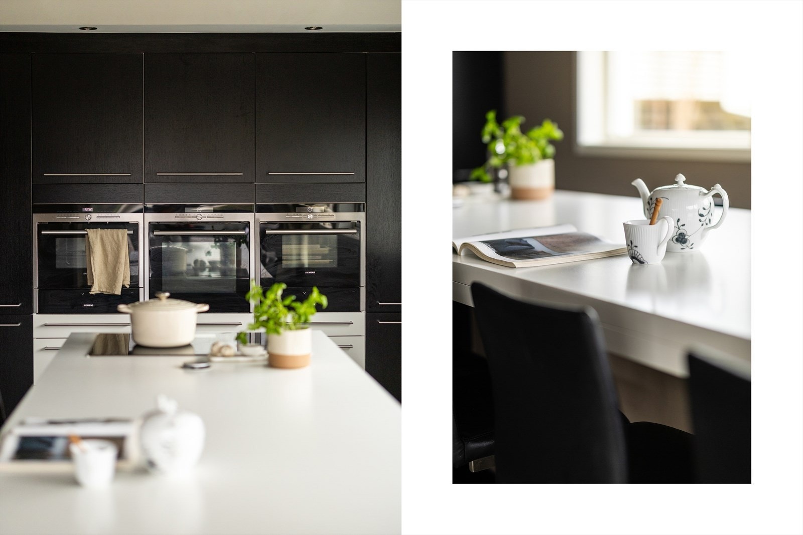 Benkeplatene er av solid materiale som gir både holdbarhet og elegant uttrykk. Galleribilde