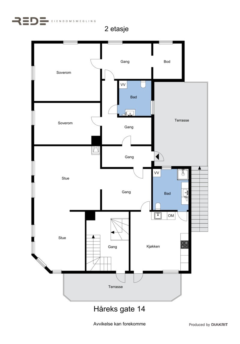 Planskisse 2D - 2.etasje Galleribilde