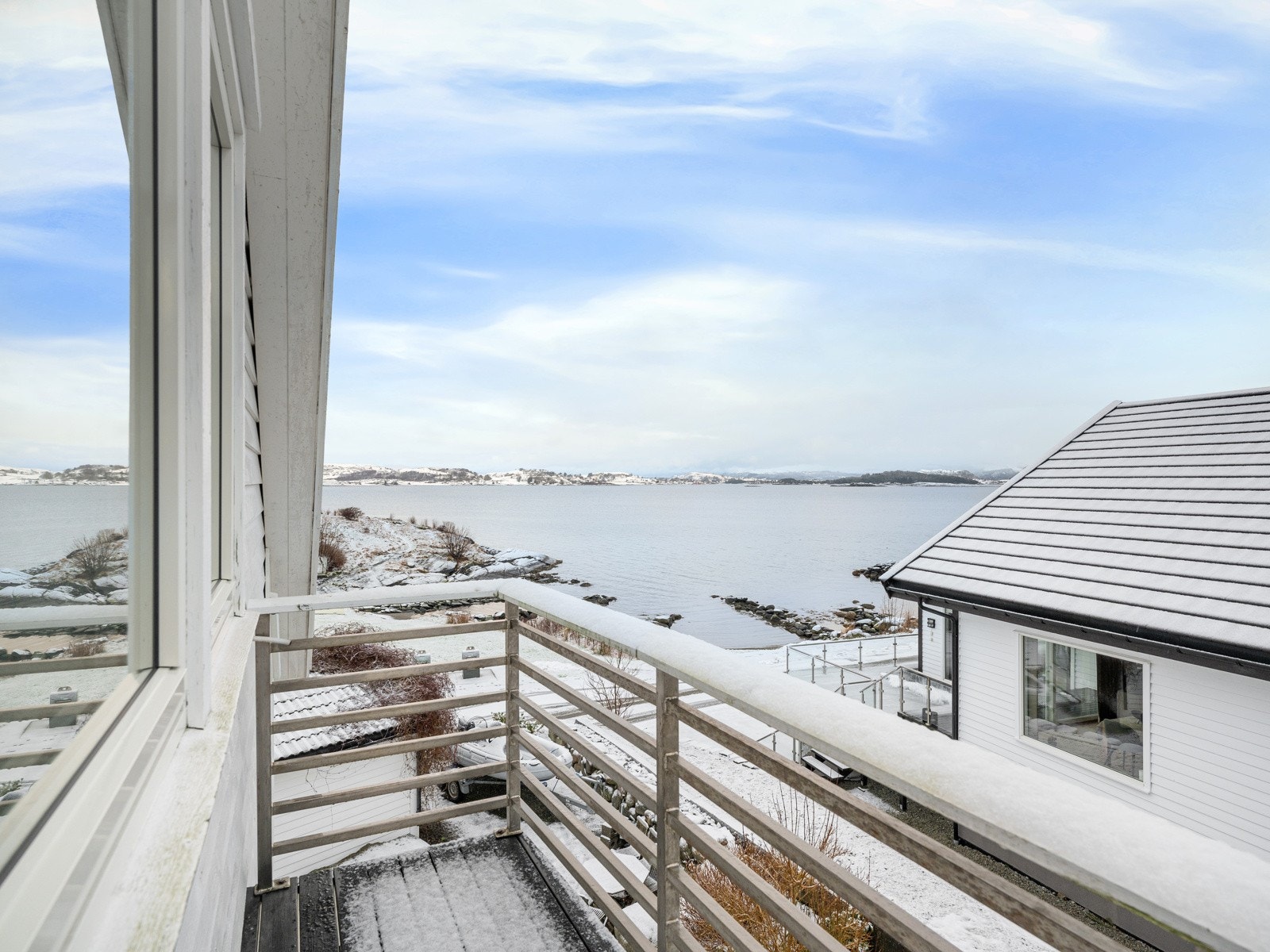 Flott utsikt fra balkongen Galleribilde