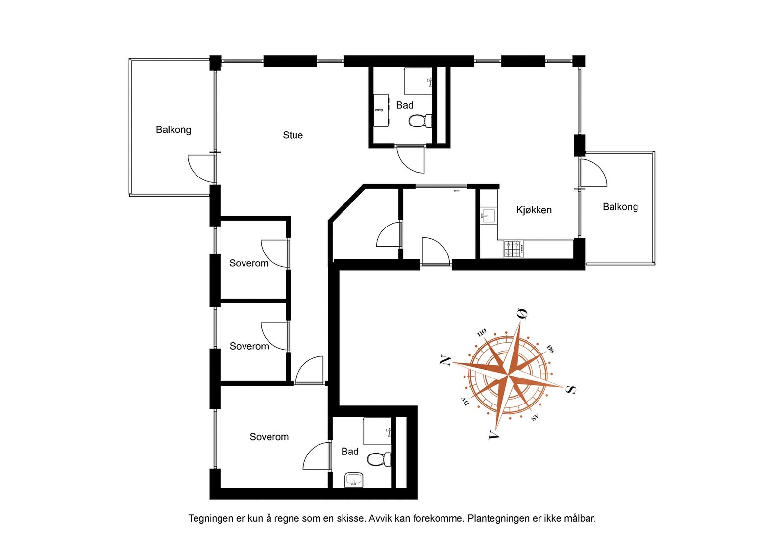 Planløsning av leilighet 601 Galleribilde