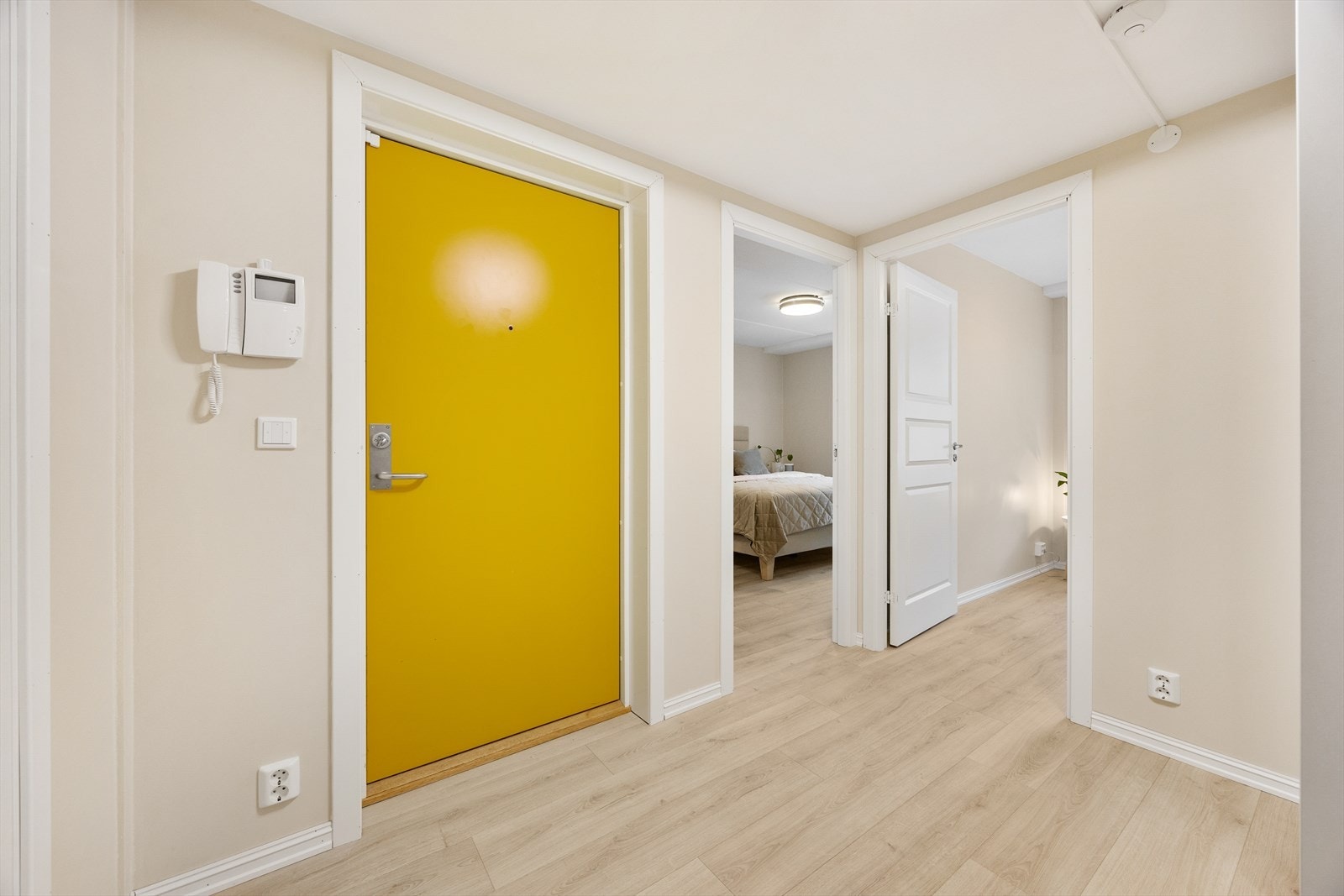 Inngangsparti med video dørtelefon. Galleribilde