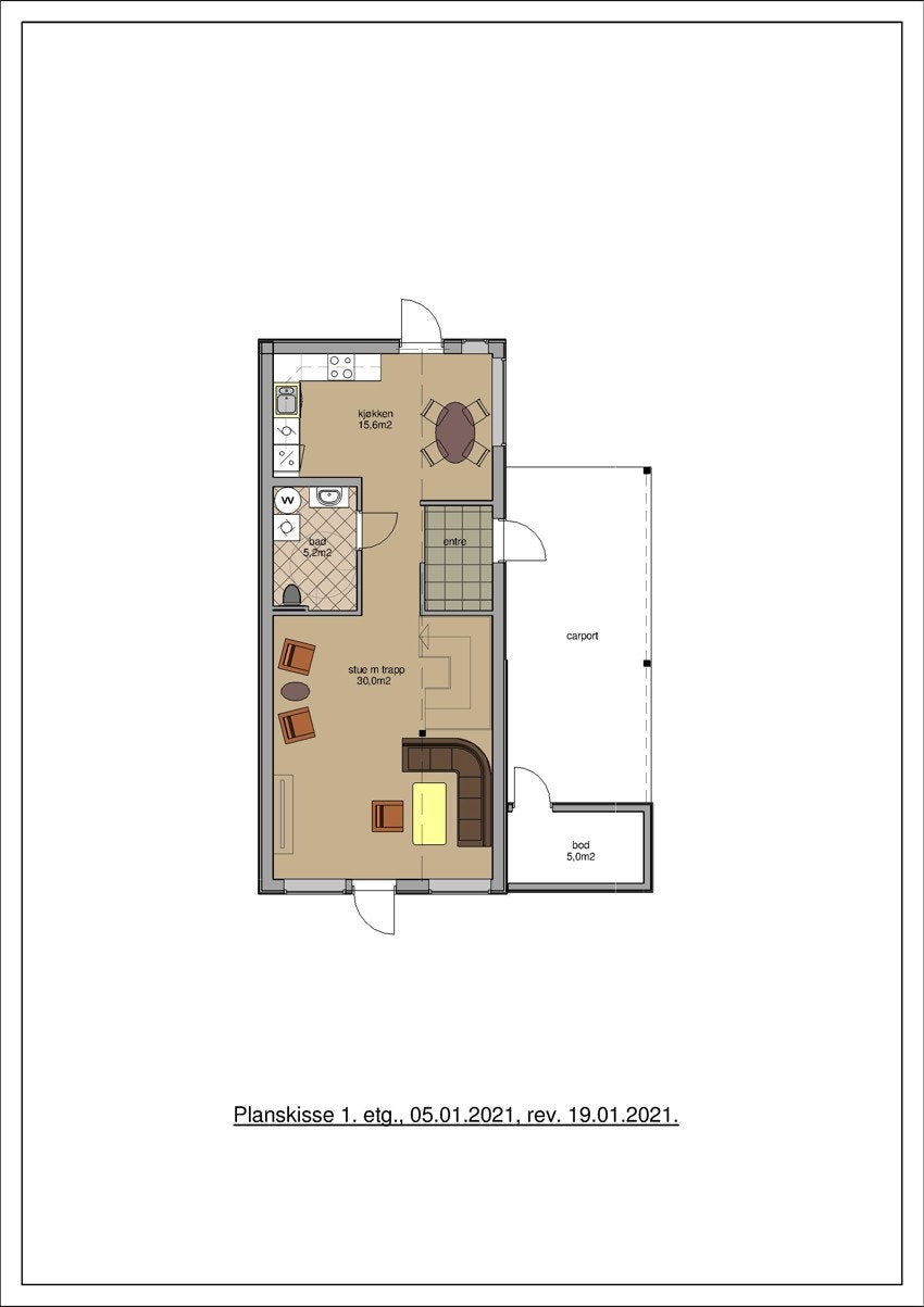 planskisse 1.etg. Galleribilde