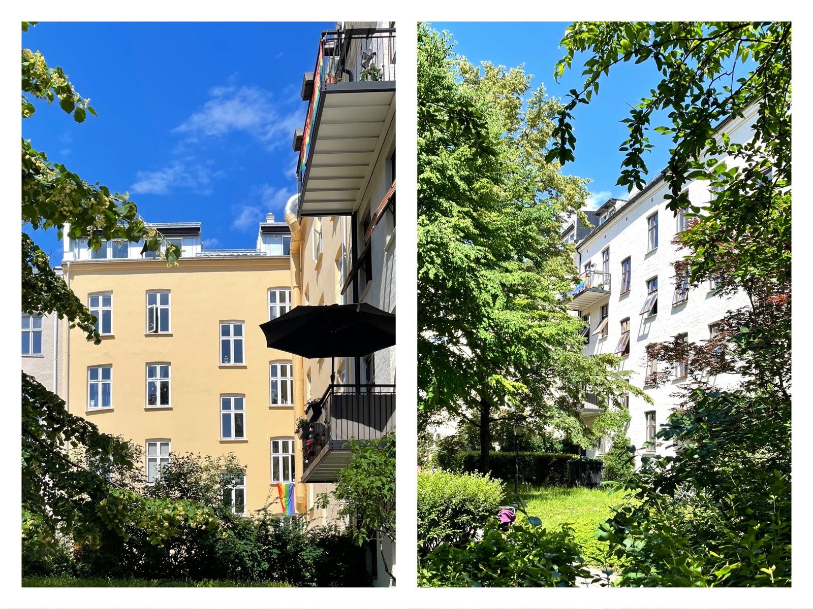 Bakgården er skikkelig hyggelig. Det er bare å glede seg til det blir grønt! Galleribilde