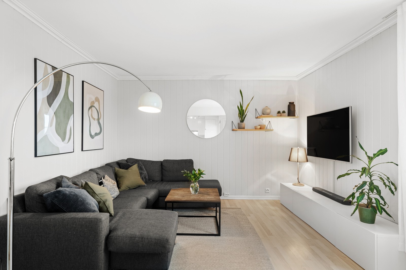 Stuen deles naturlig opp i soner Galleribilde