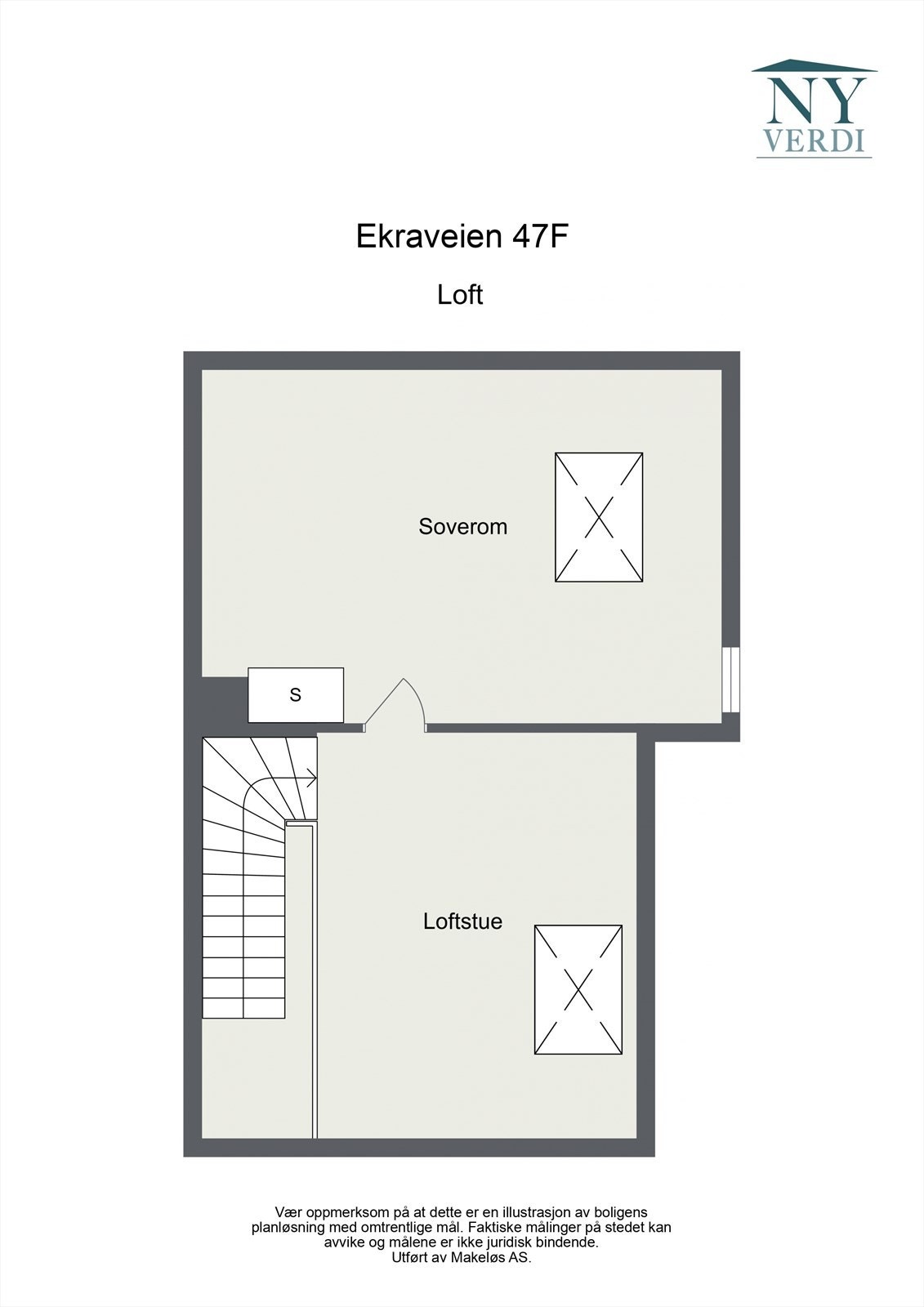 Plantegning loft. Galleribilde