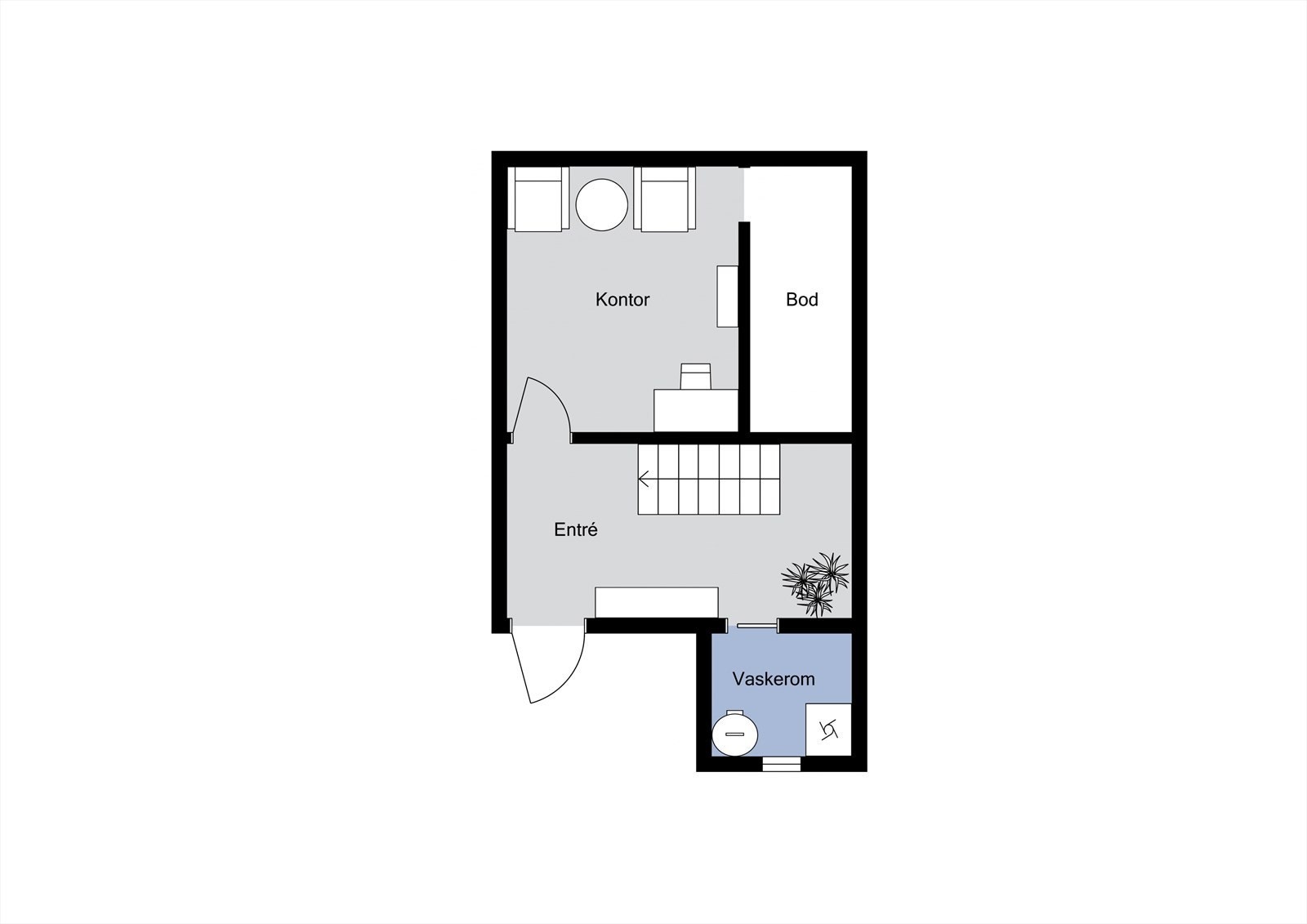 Planløsning 1. etasje Galleribilde