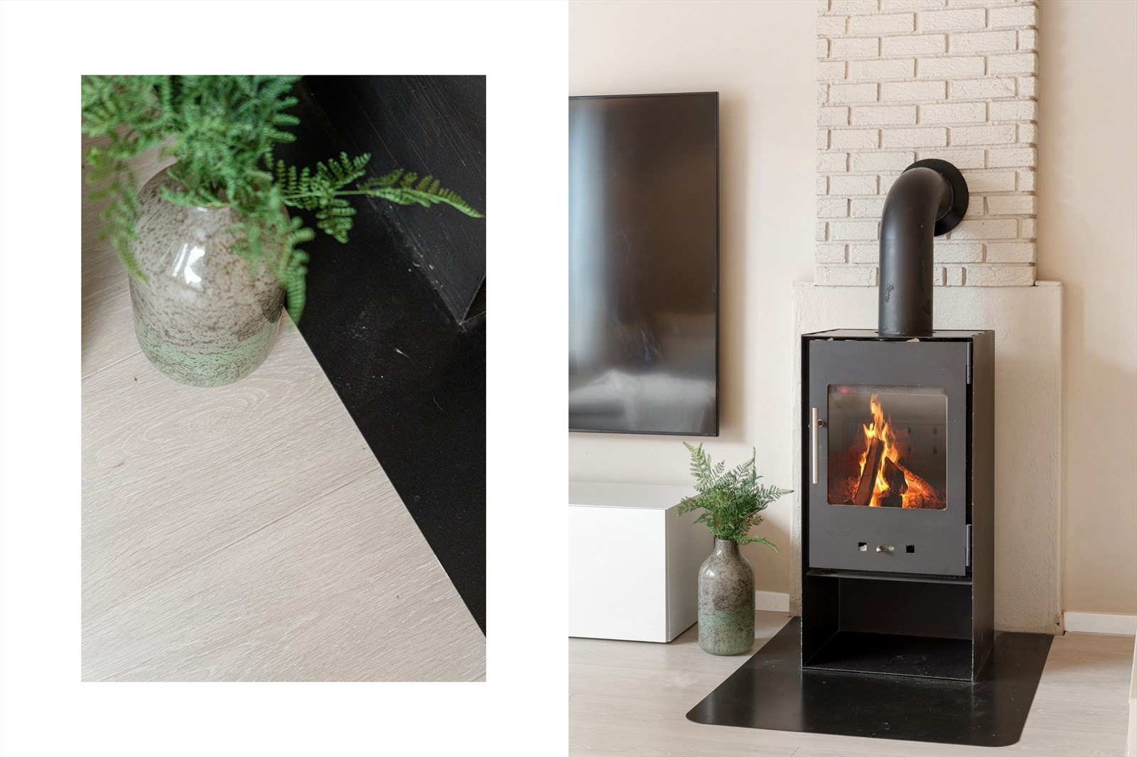 Flott vedovn gir deilig varme til boligen på kaldere dager Galleribilde