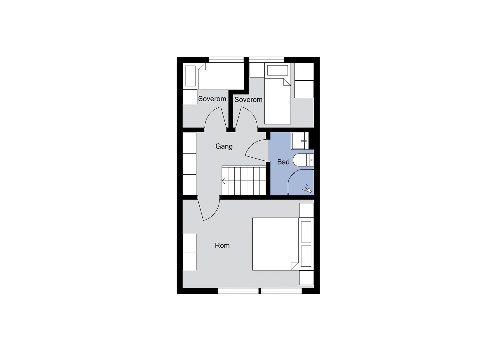 Planløsning 3. etasje Galleribilde