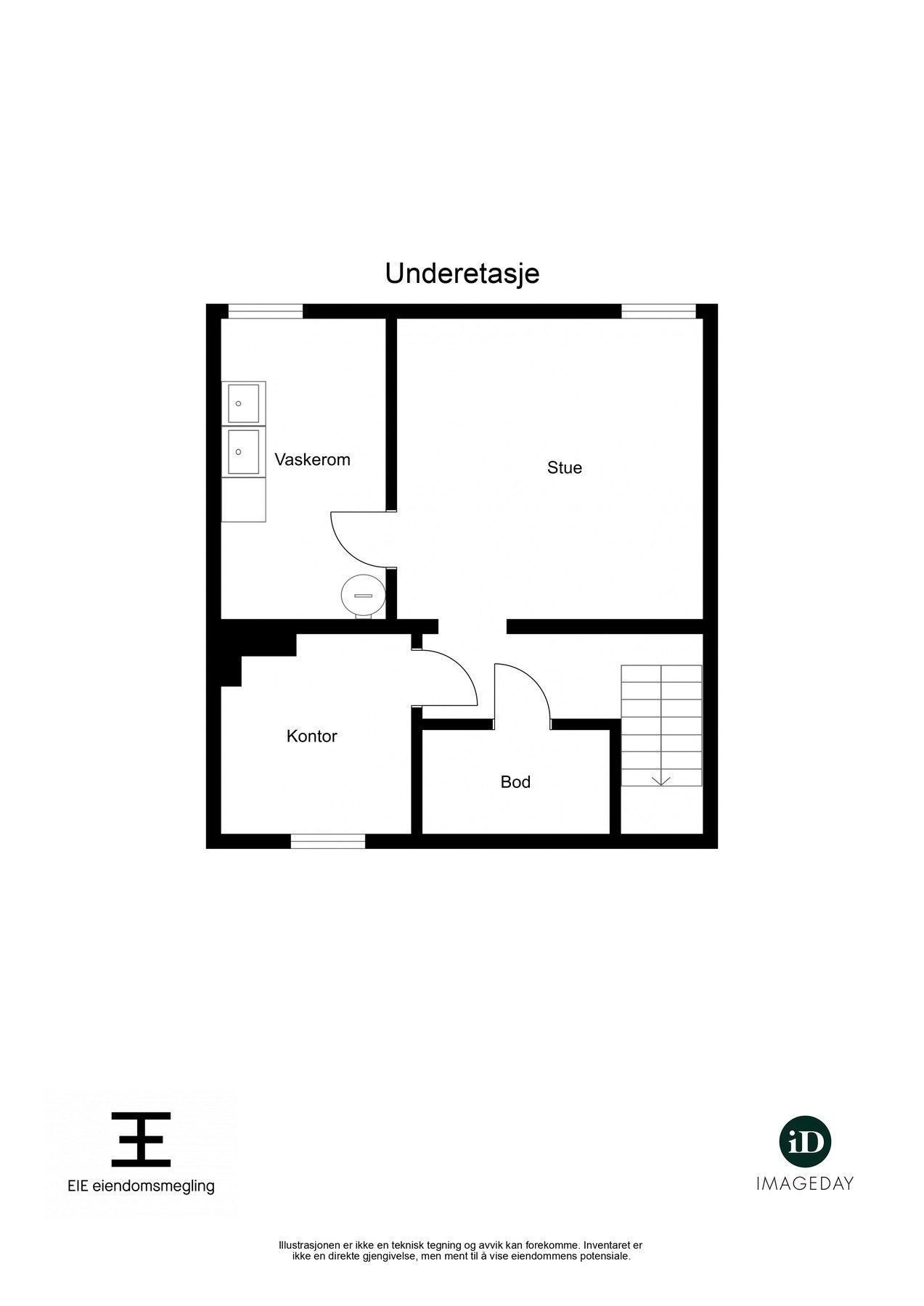Plantegning underetasje Galleribilde