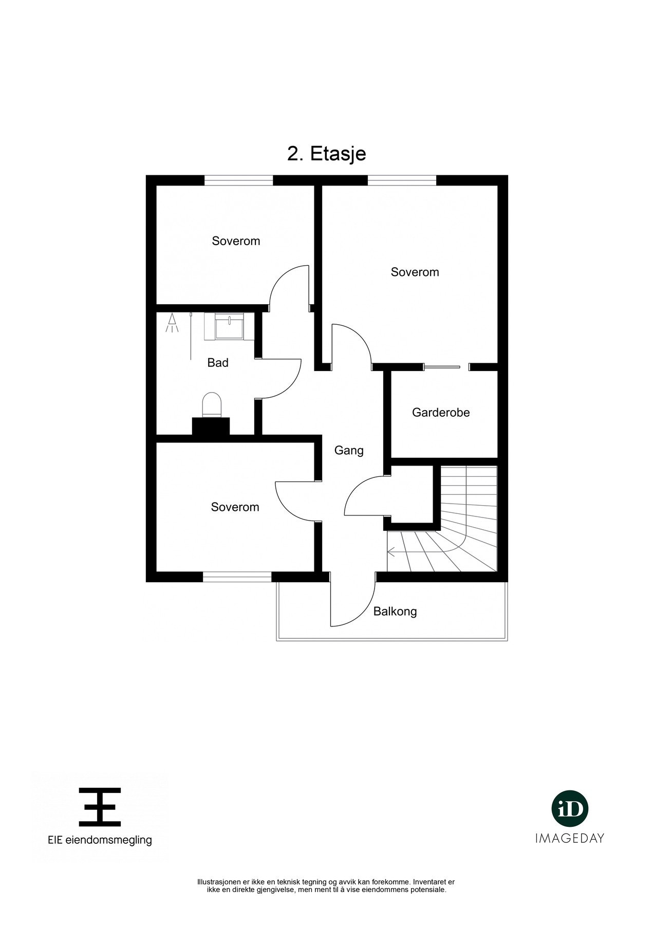 Plantegning 2. etasje Galleribilde