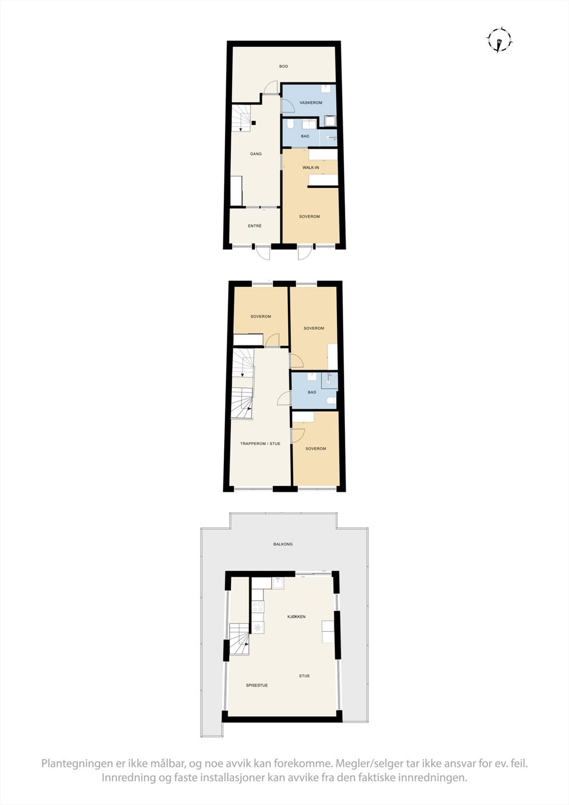 Plantegning alle plan Galleribilde