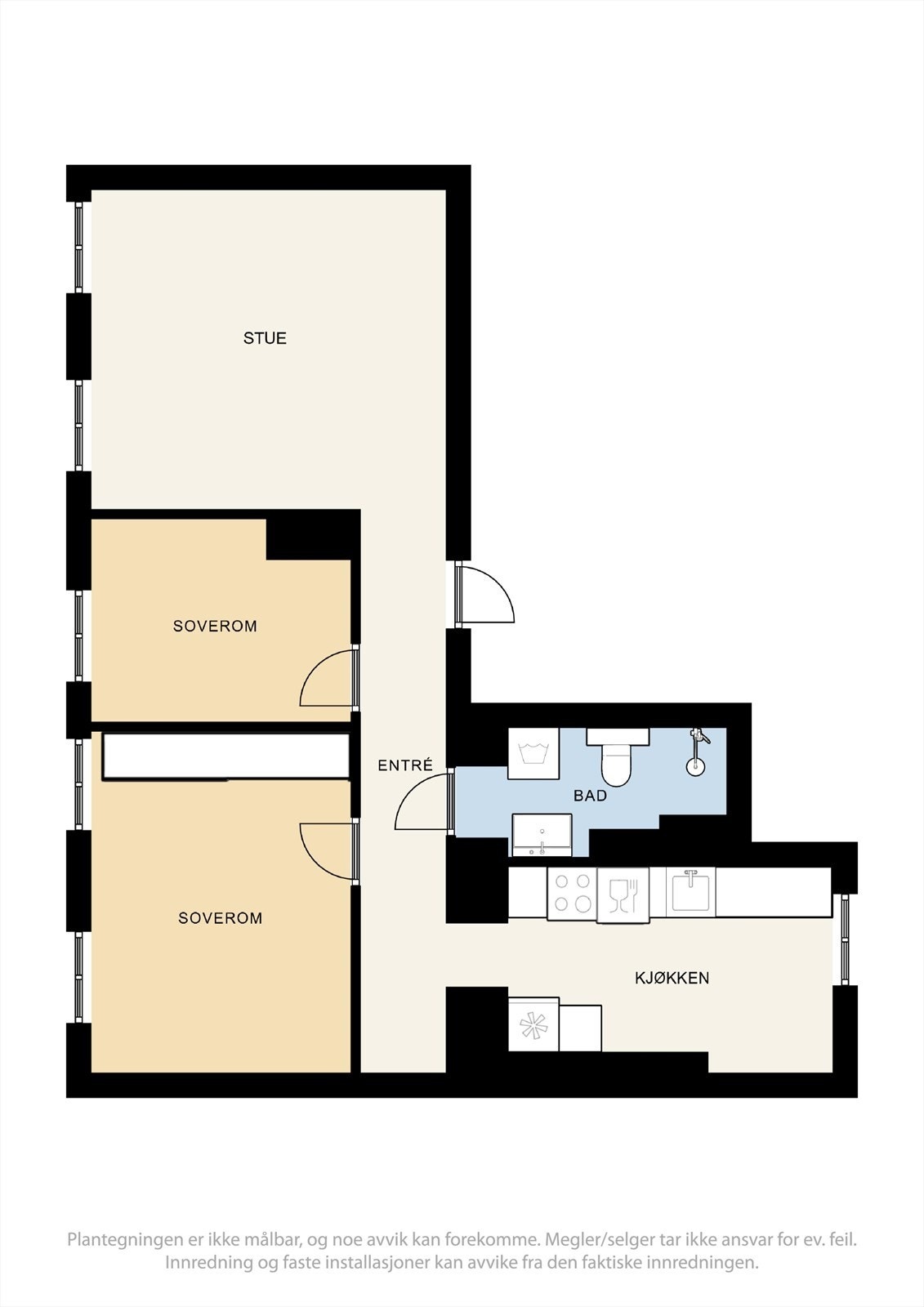 Plantegning - passer perfekt som både familiebolig eller for deg som trenger hjemmekontor! Perfekt for førstegangskjøpere som ønsker en solid investering i et område med prognoser for sterk vekst i boligmarkedet. Galleribilde