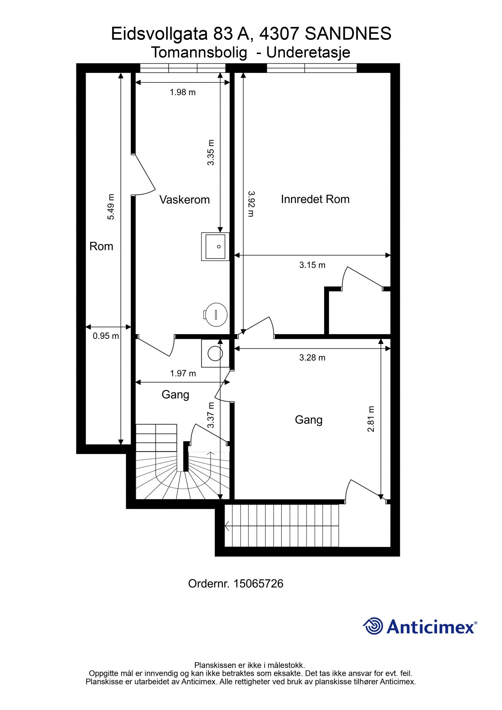 Plantegning - Underetasje Galleribilde