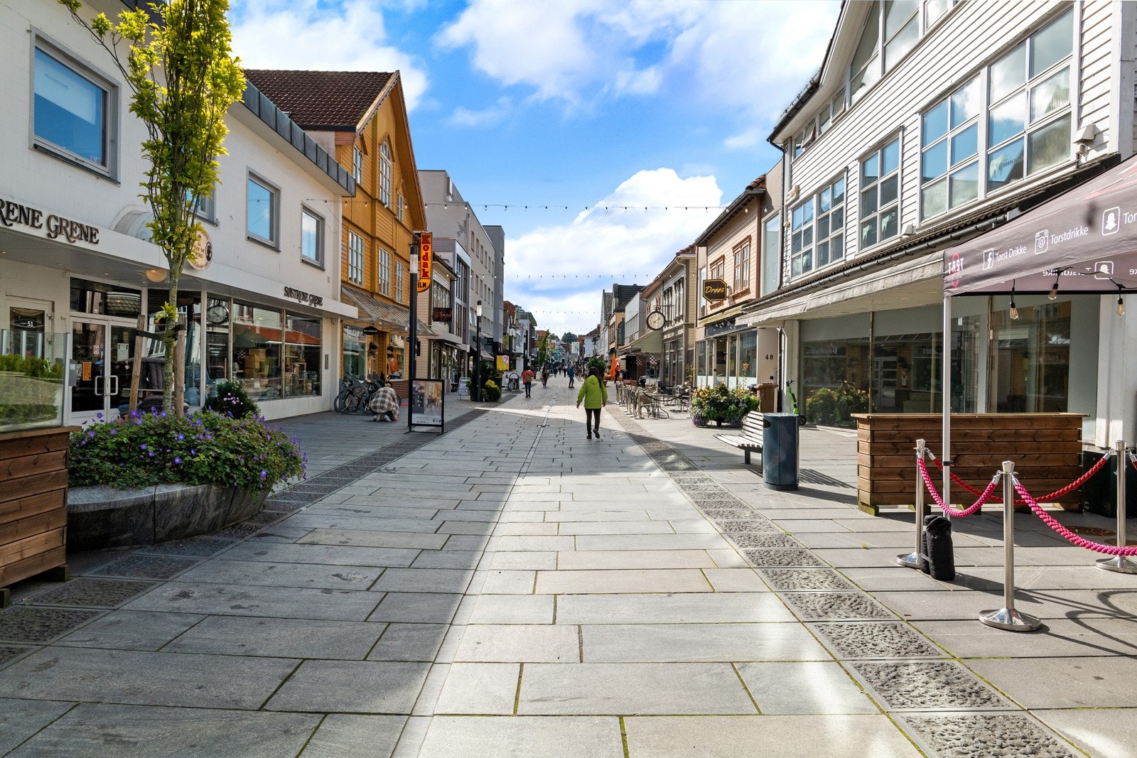 Her finner vi alt fra små nisjebutikker til flotte restauranter og kulturtilbud Galleribilde