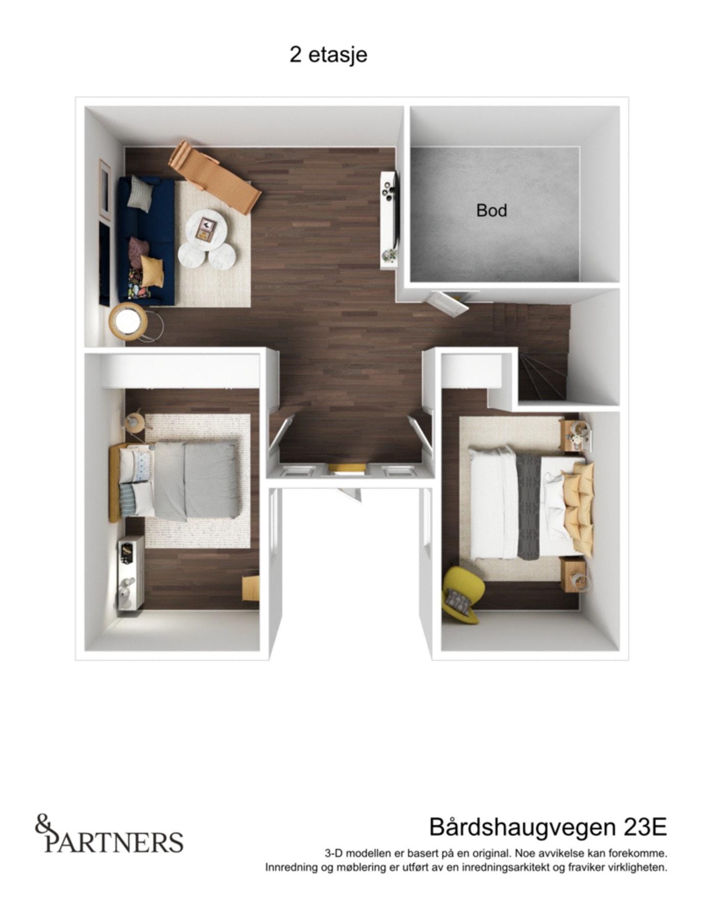 Planskisse loftsetasje Galleribilde