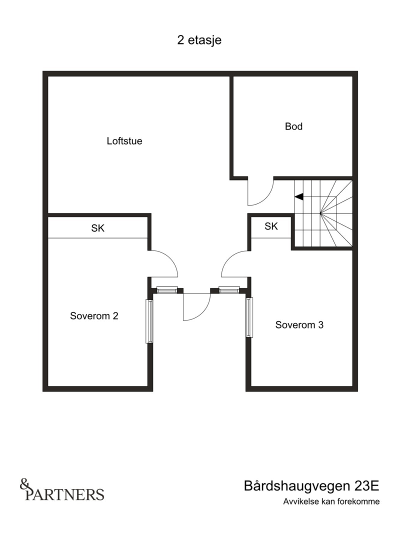 Plantegning loftsetasje Galleribilde