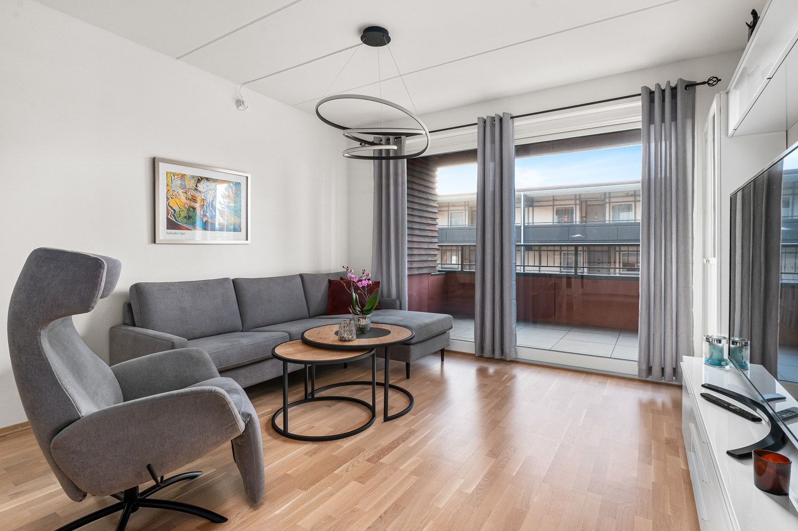 Leiligheten har en praktisk planløsning på 26,5 kvm Galleribilde